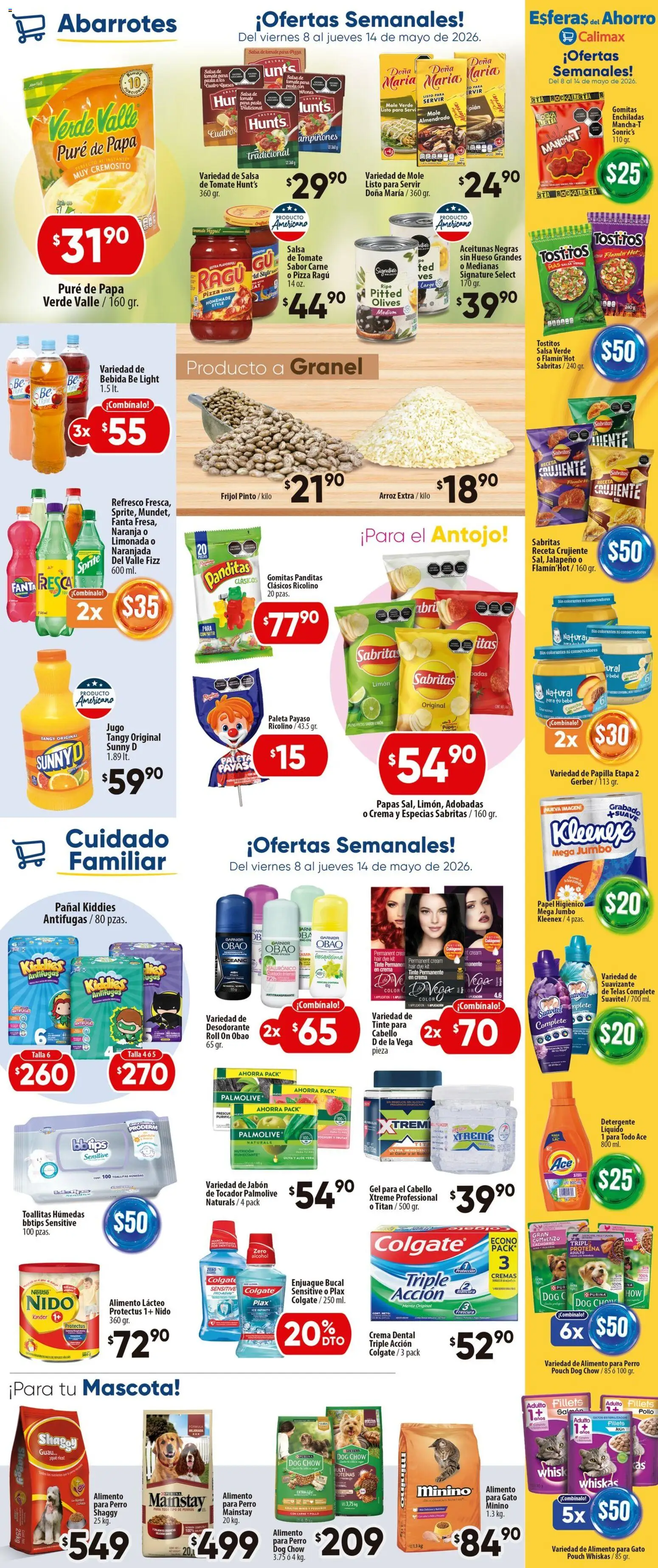 Nuevas ofertas de Calimax válidas en toda la República Mexicana desde el 08.05.2026. ¡Encuentra las mejores ofertas en Calimax folleto Tecate! | Página: 5 | Productos: Detergente, Jugo, Suavizante, Jabón