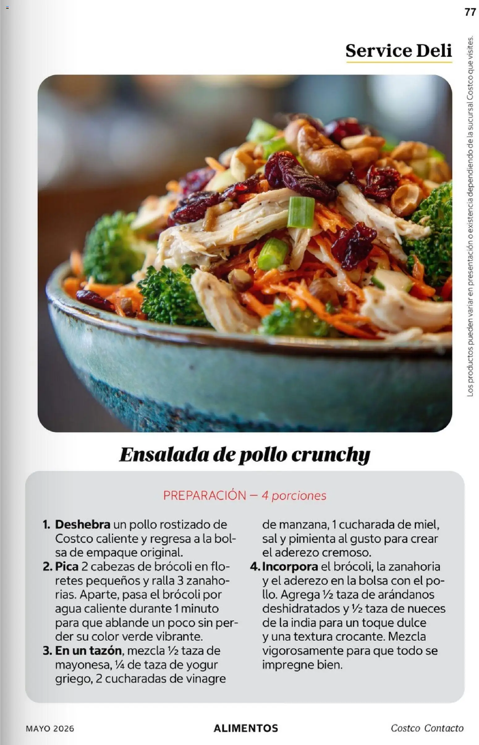Nuevas ofertas de Costco válidas en toda la República Mexicana desde el 01.05.2026. ¡Encuentra las mejores ofertas en Costco Revista Mayo 2026! | Página: 77 | Productos: Taza, Agua, Nueces, Ensalada