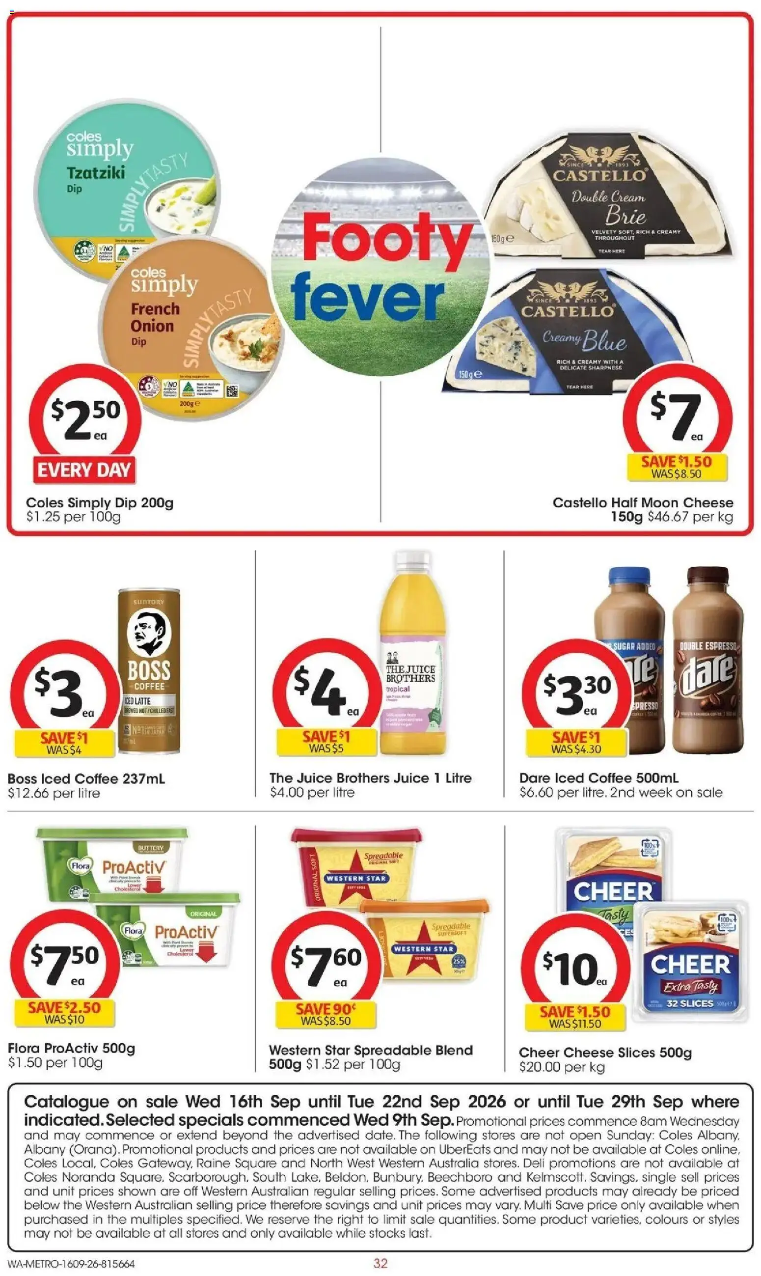 ﻿Coles catalogue valid from 16/09/2026 > Online Australia | Page: 32 | Products: Coffee, Juice, Cream, Sugar