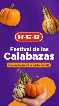 Vista previa de H-E-B folleto Festival de las Calabazas, nuevo folleto de la tienda, válido en México a partir del 29/09/2026
