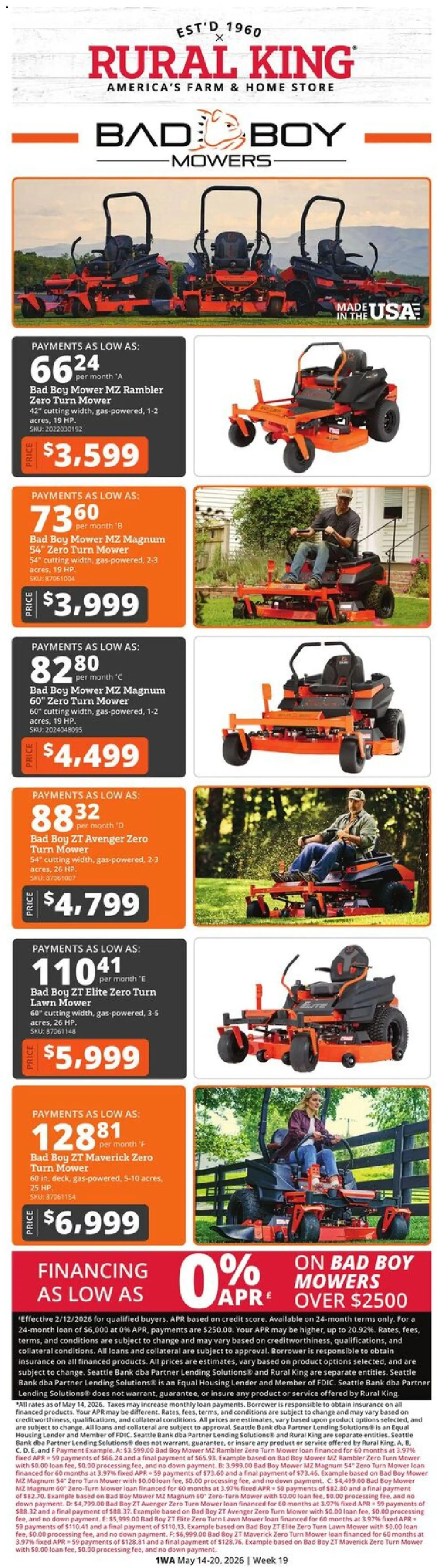 Rural King Weekly Ad - valid from 14.05.2026 | Page: 1