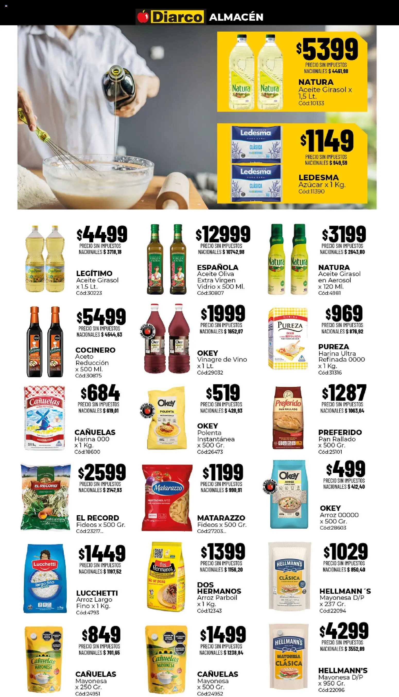 Diarco - Ofertas Gba │ válido desde el 03/08/2026 | Página: 2 | Productos: Vinagre, Mayonesa, Polenta, Fideos