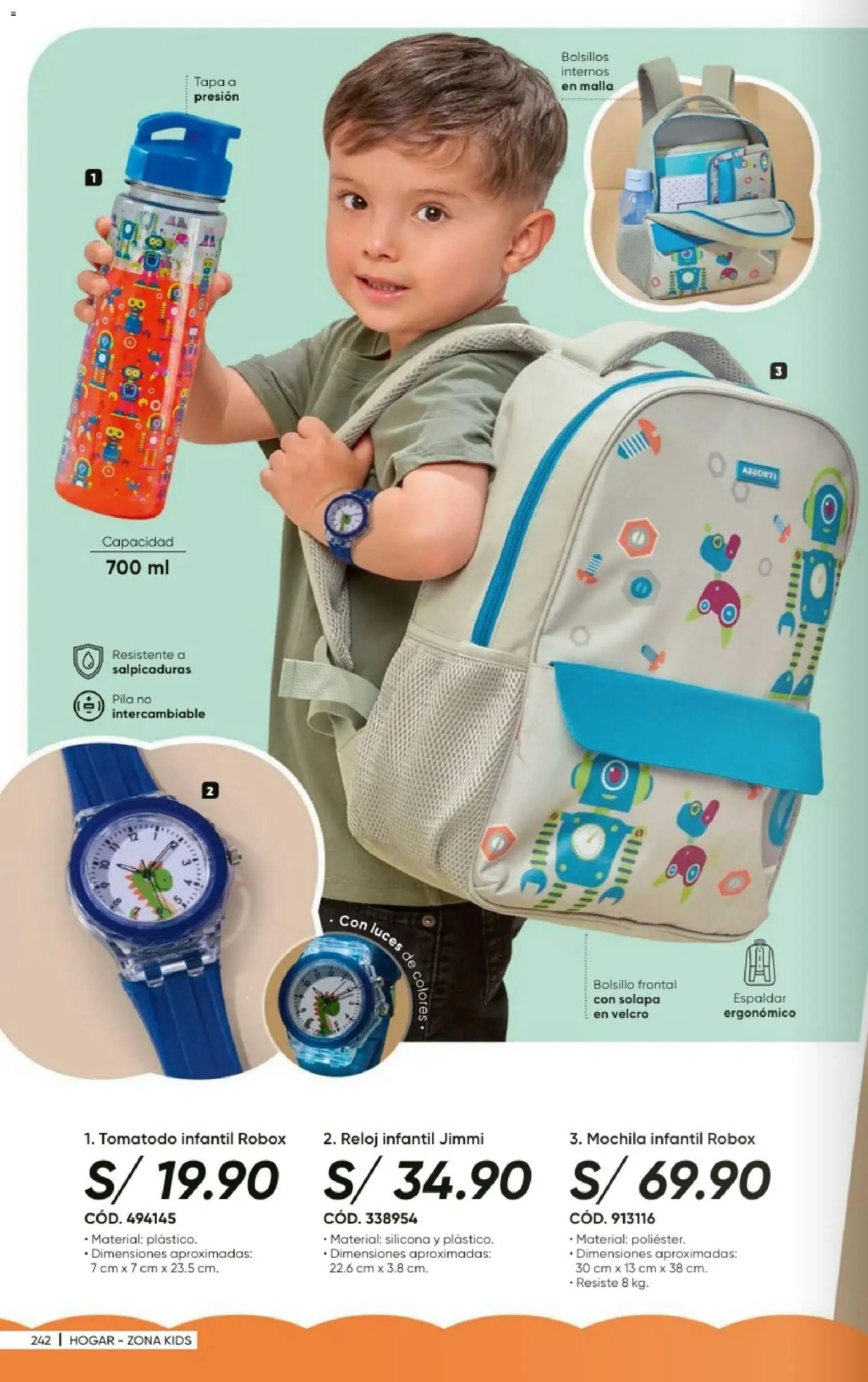 Catálogo Azzorti válido desde 20/09/2026 | Página: 244 | Productos: Tapa, Bolsillos, Mochila, Reloj