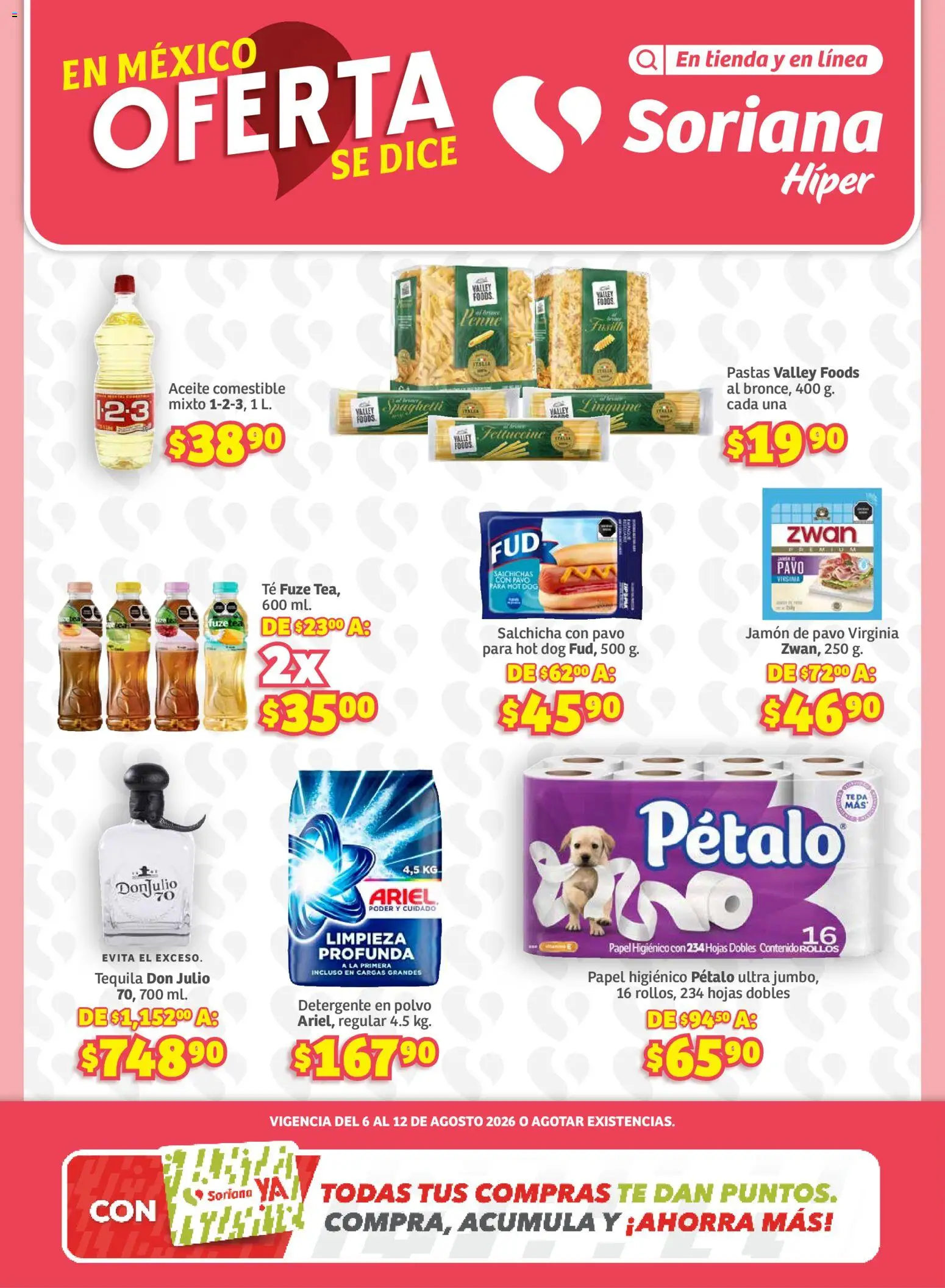 Nuevas ofertas de Soriana válidas en toda la República Mexicana desde el 06/08/2026. ¡Encuentra las mejores ofertas en Soriana folleto! | Página: 1