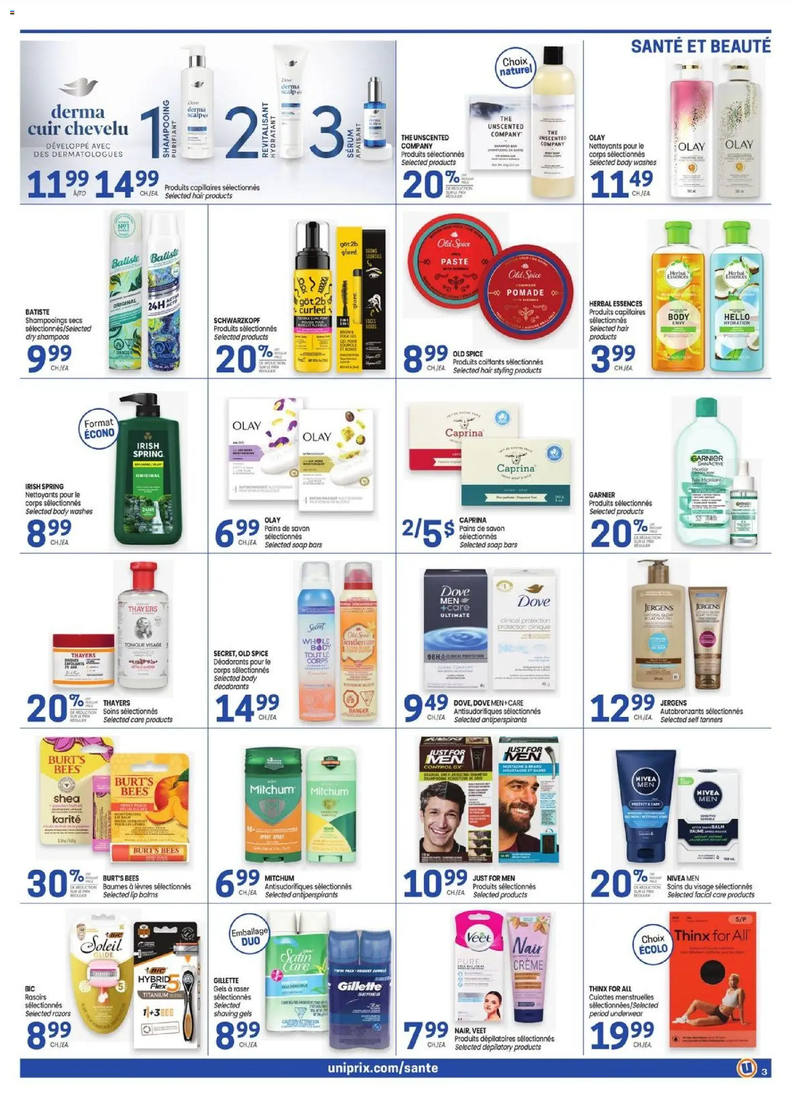 Uniprix flyer valid from Jul 30, 2026 | Page: 3 | Products: Case, Soap, Underwear