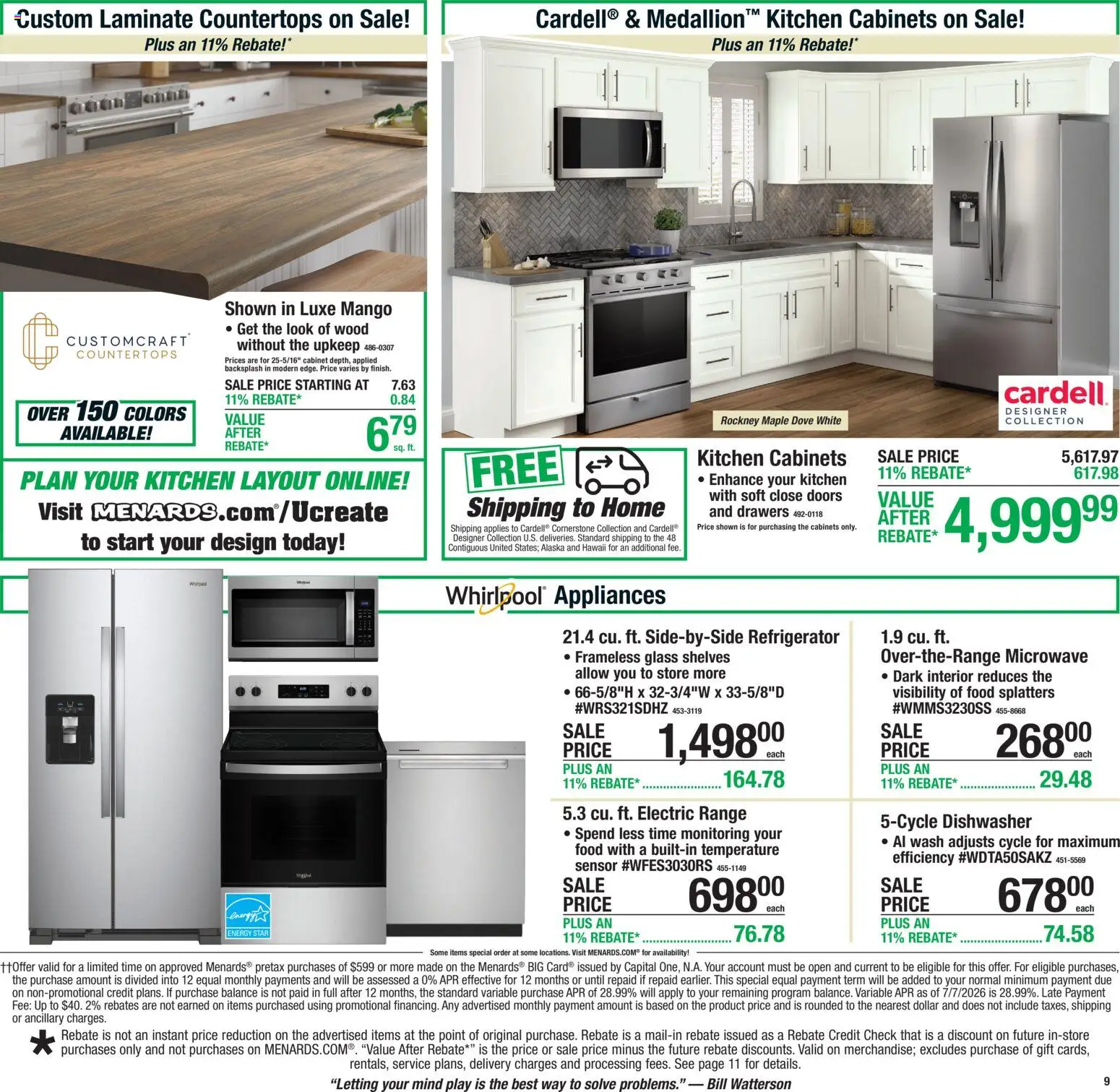 Menards - Weekly Ad - valid from 08/05/2026 | Page: 15 | Products: Sensor, Mango, Refrigerator, Dishwasher