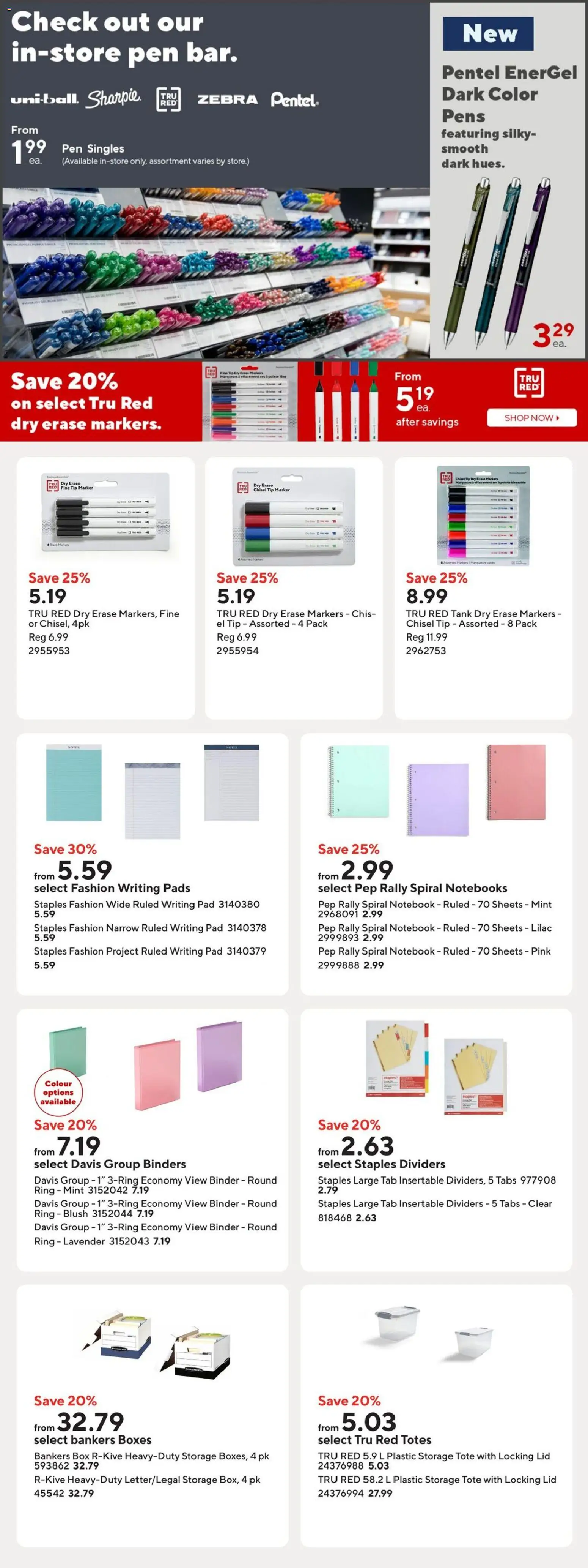 Staples flyer valid from Jun 26, 2026 | Page: 12 | Products: Notebook, Blush, Box