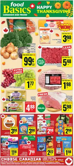 Preview of Food Basics weekly flyer / circulaire from shop Food Basics valid from Oct 1, 2026