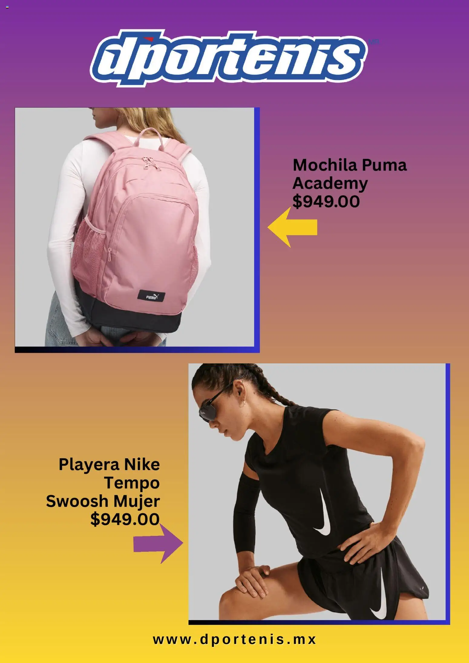 Nuevas ofertas de Dportenis válidas en toda la República Mexicana desde el 19.03.2026. ¡Encuentra las mejores ofertas en Dportenis catálogo! | Página: 5 | Productos: Mochila, Playera