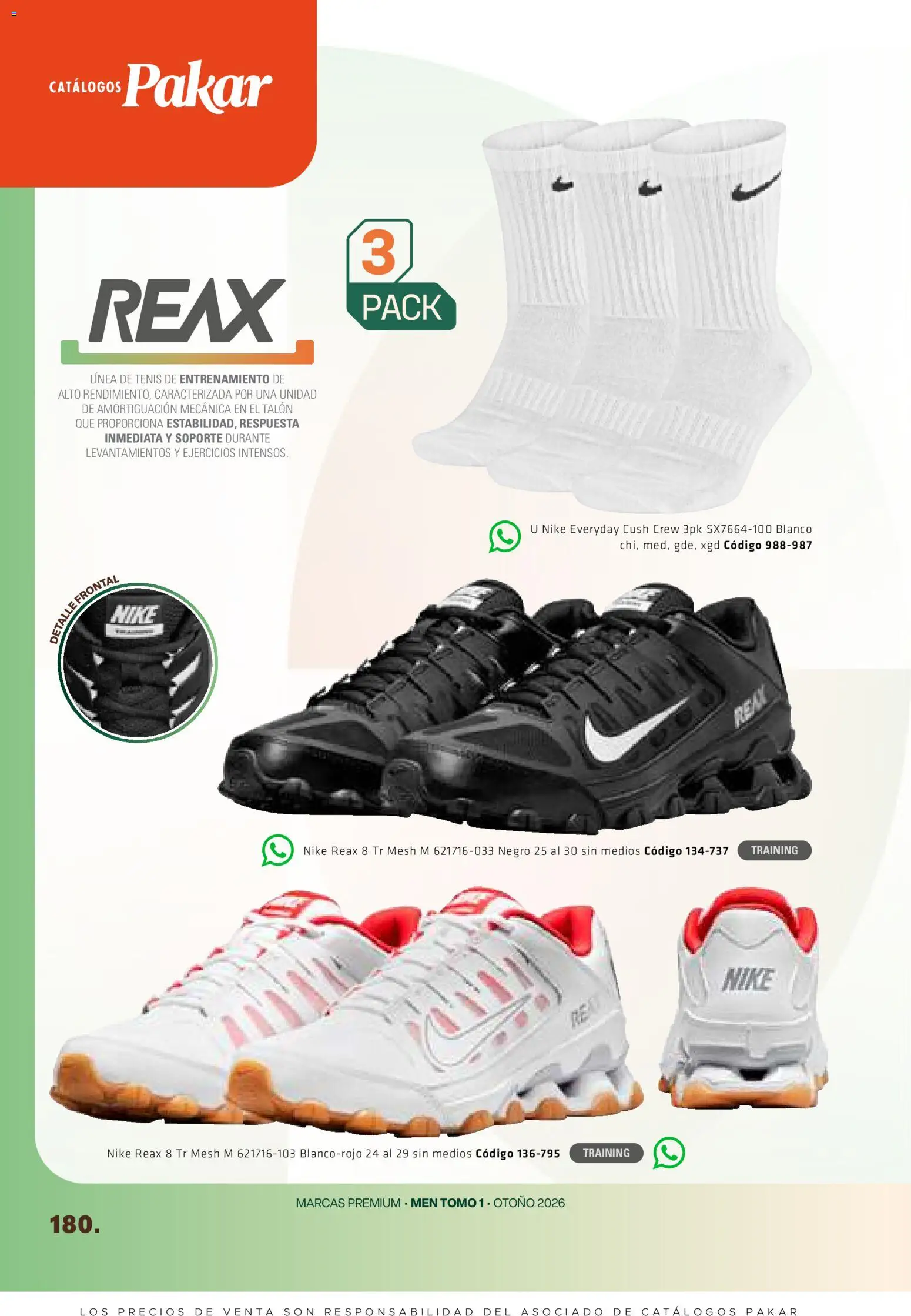 Nuevas ofertas de SC Pakar válidas en toda la República Mexicana desde el 28/08/2026. ¡Encuentra las mejores ofertas en SC Pakar catálogo Premium Men Tomo 1! | Página: 180 | Productos: Tenis