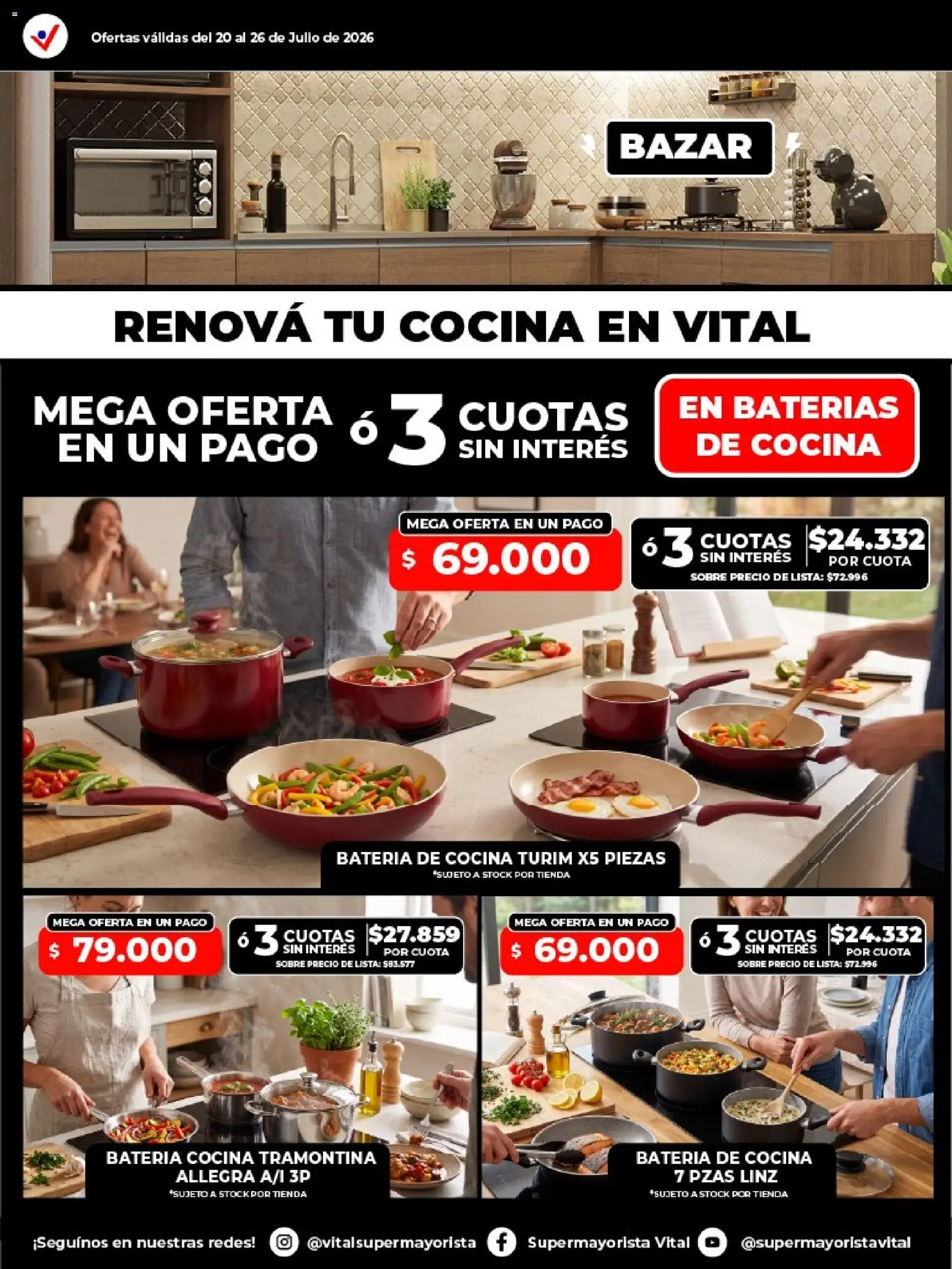 Vital - Especial de nonfood NEUQUEN │ válido desde el 20/07/2026 | Página: 3 | Productos: Cocina, Sobre, Batería