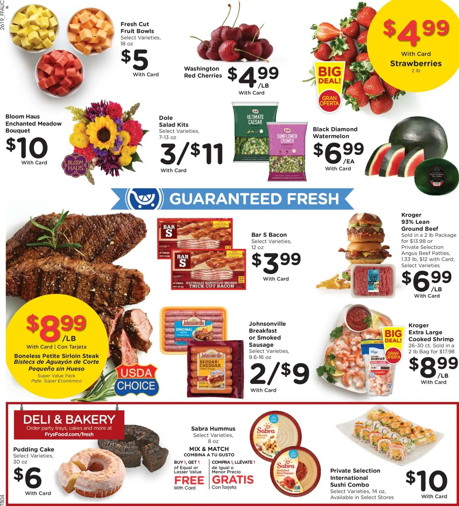 Fry's Food Weekly Ad - valid from 10.06.2026 | Page: 11 | Products: Strawberries, Salad, Pepper, Sausage