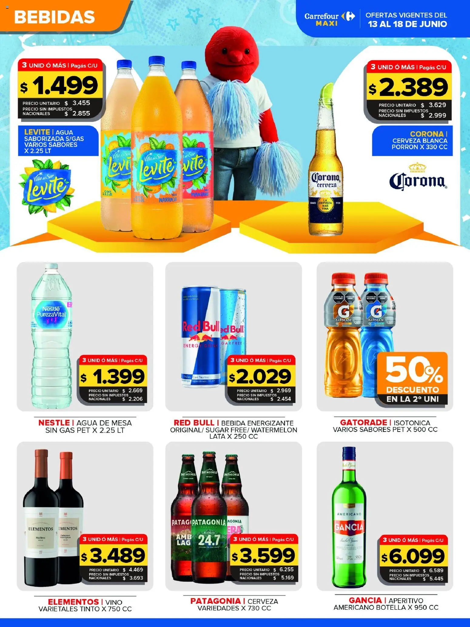 Carrefour Maxi catálogo │ válido desde el 13.06.2026 | Página: 2 | Productos: Botella, Mesa, Agua, Agua saborizada