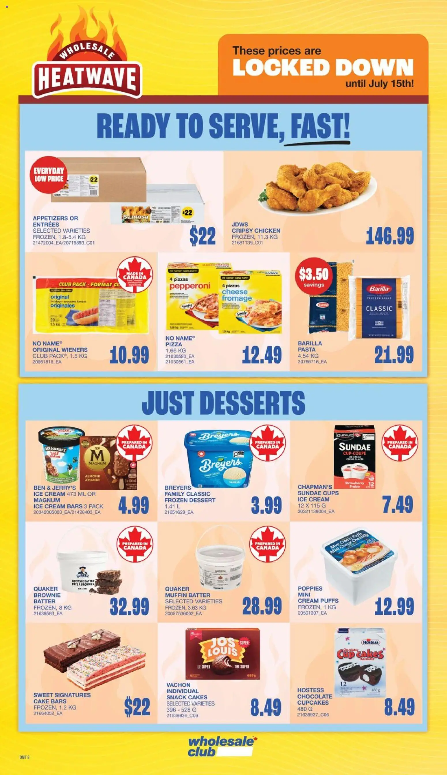 Wholesale Club flyer valid from 18.06.2026 | Page: 15 | Products: Pasta, Ice cream, Cheese, Chicken