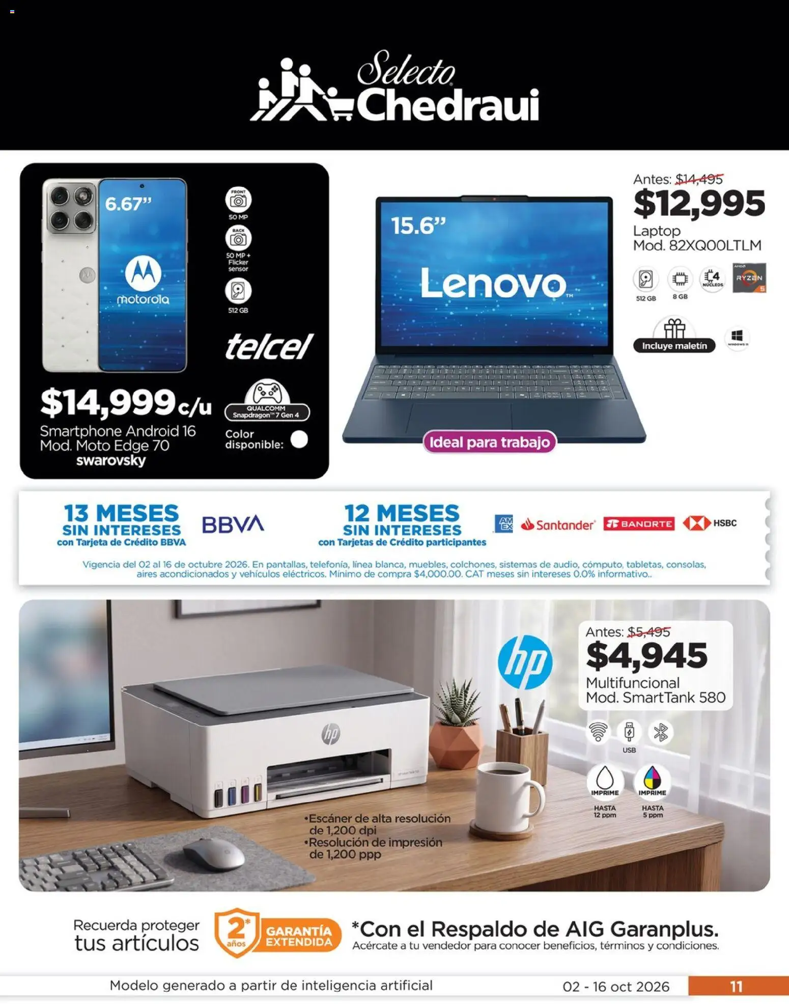 Nuevas ofertas de Chedraui válidas en toda la República Mexicana desde el 02/10/2026. ¡Encuentra las mejores ofertas en Chedraui folleto Llevarte más cuesta menos! | Página: 11
