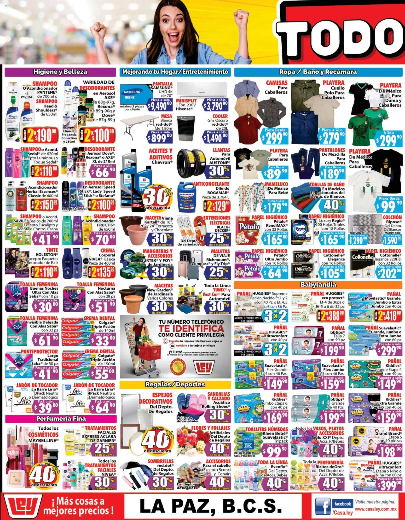 Nuevas ofertas de Casa Ley válidas en toda la República Mexicana desde el 04.06.2026. ¡Encuentra las mejores ofertas en Casa Ley folleto Autoservicio La Paz, BCS! | Página: 3 | Productos: Pantalones, Mesa, Baño, Mameluco