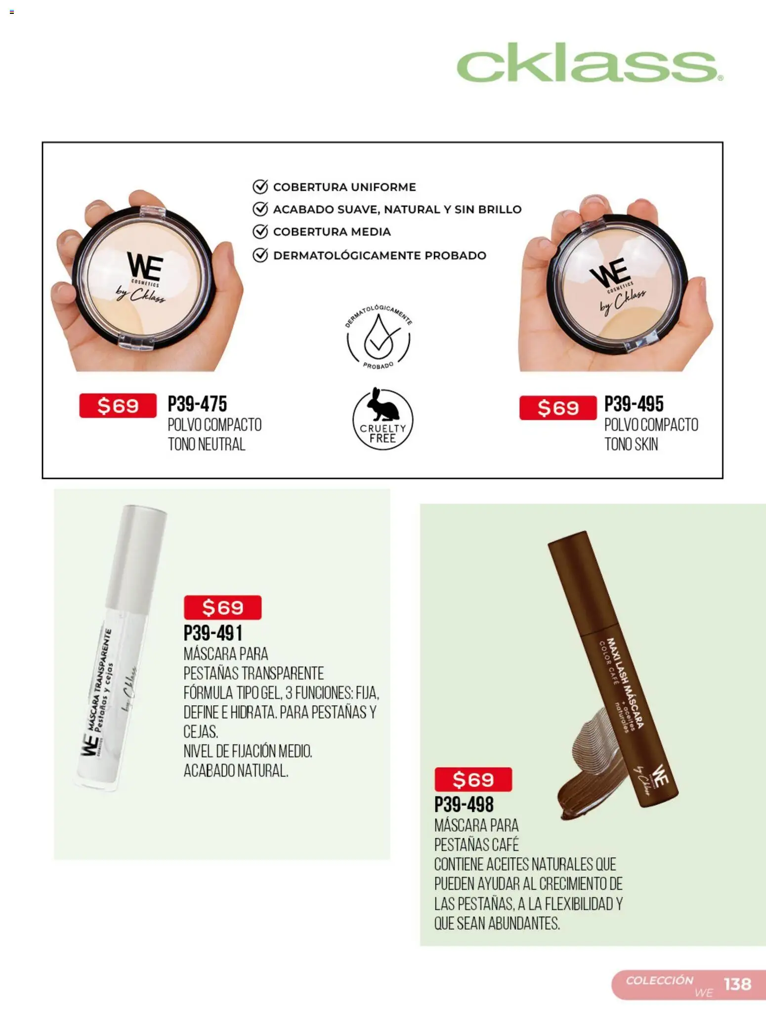 Nuevas ofertas de Cklass válidas en toda la República Mexicana desde el 30.03.2026. ¡Encuentra las mejores ofertas en Cklass catálogo Promo semanal! | Página: 139 | Productos: Máscara, Brillo, Polvo compacto, Polvo