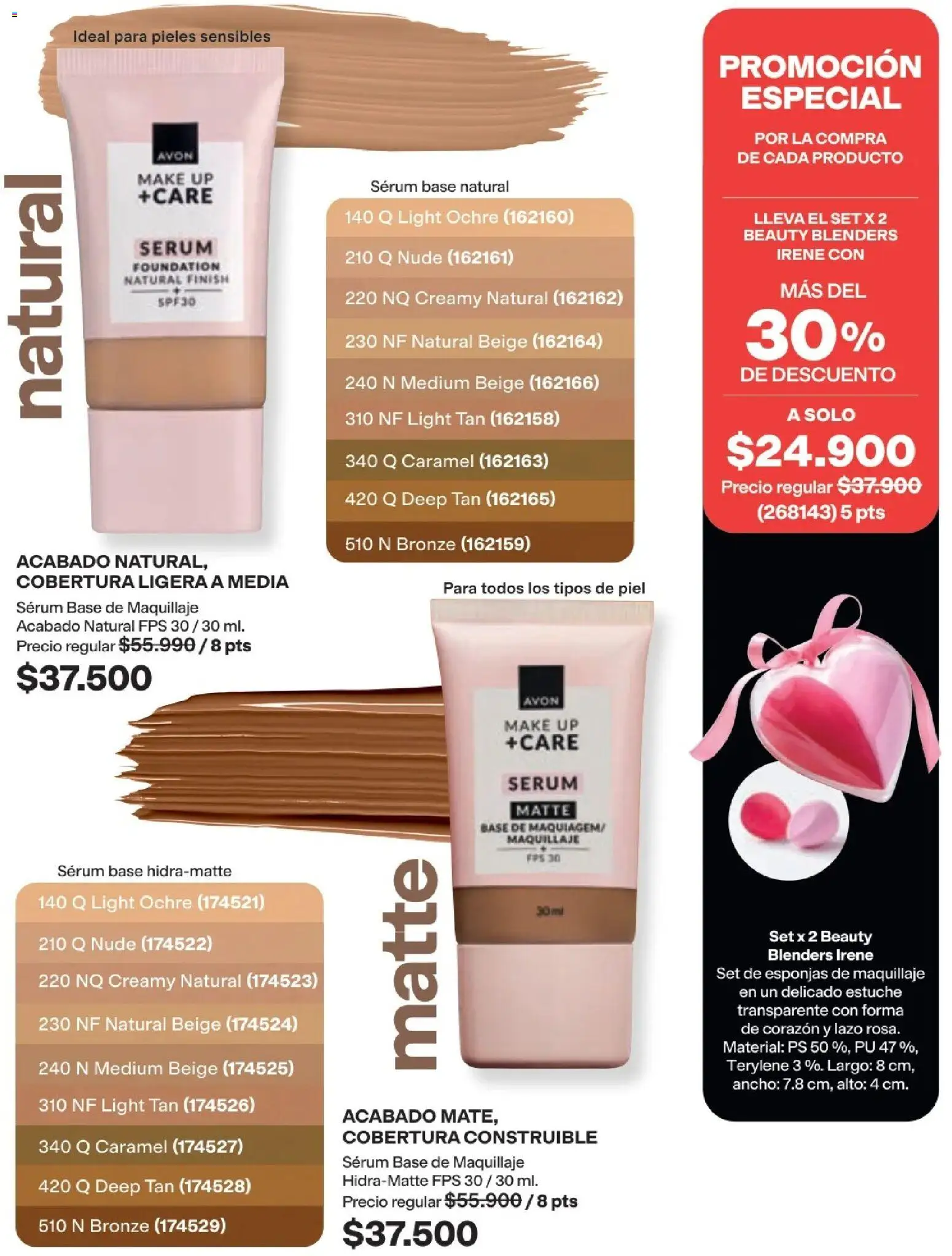 Avon revista - valida desde el 16/08/2026 | Página: 33 | Productos: Estuche, Esponjas, Base de maquillaje, Maquillaje