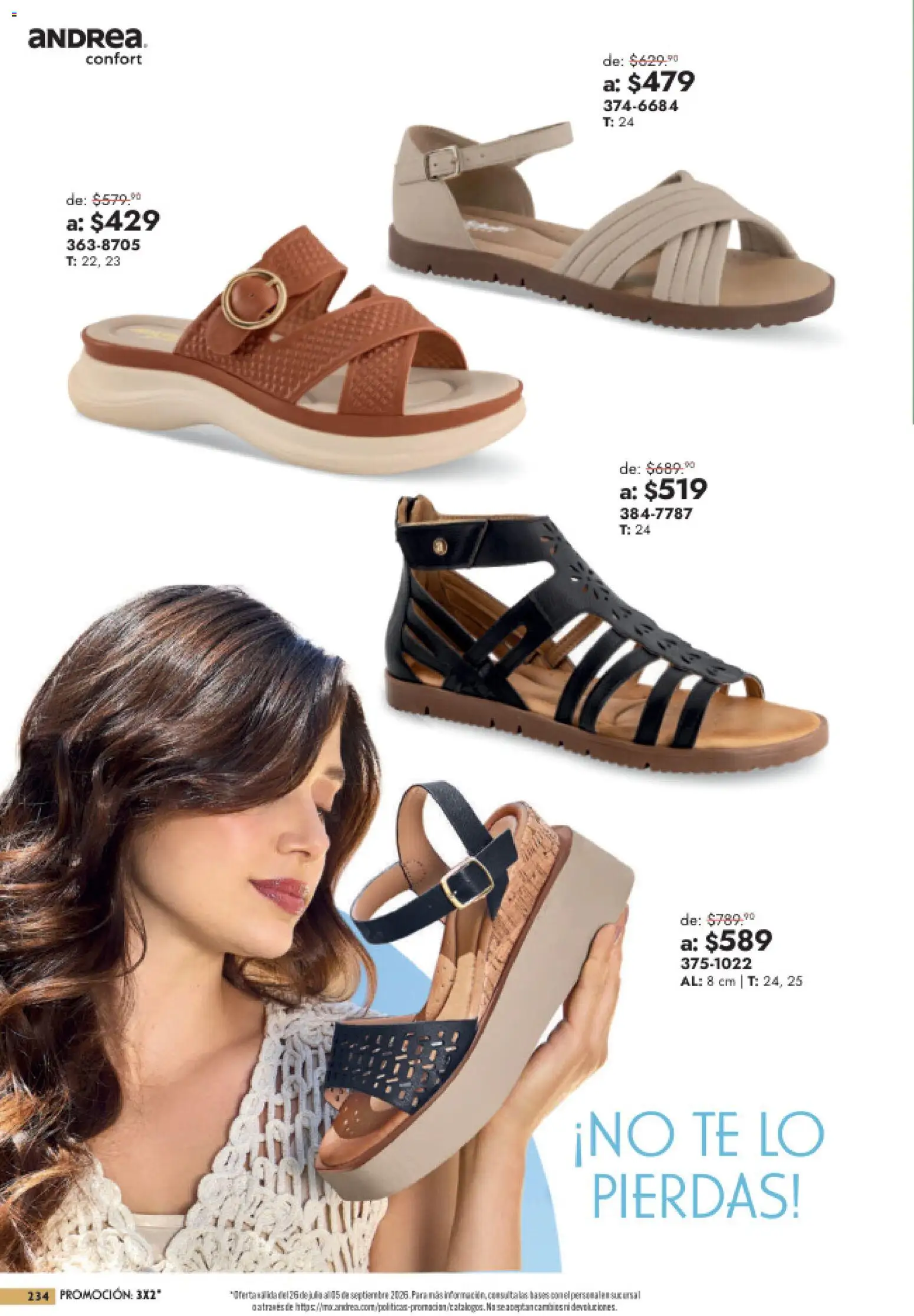 Nuevas ofertas de Andrea válidas en toda la República Mexicana desde el 26/07/2026. ¡Encuentra las mejores ofertas en Andrea catálogo Outlet! | Página: 234