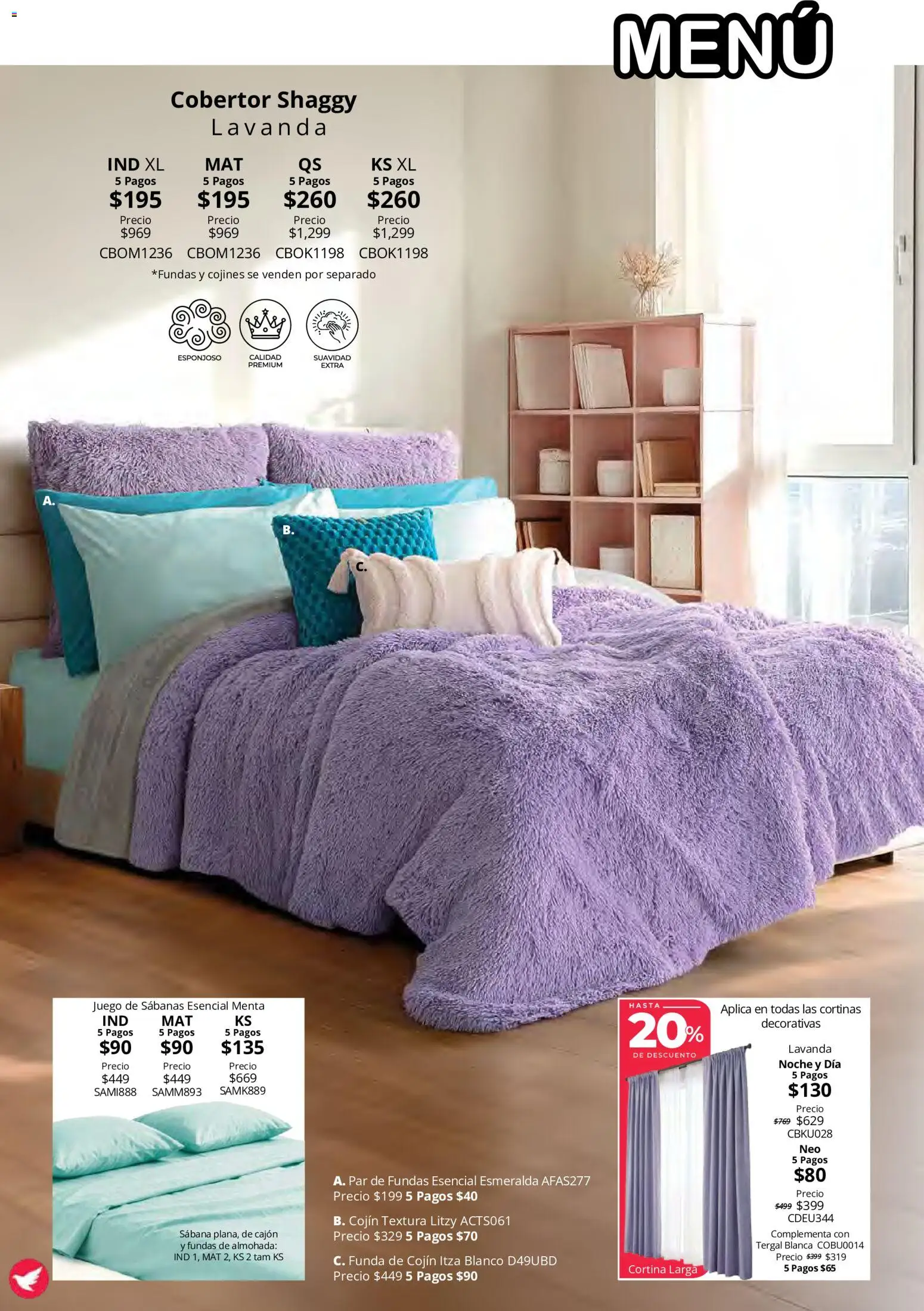 Nuevas ofertas de Colchas Concord válidas en toda la República Mexicana desde el 15/10/2026. ¡Encuentra las mejores ofertas en Colchas Concord catálogo Colección Cobertor Calor de Hogar! | Página: 55