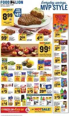 Preview of Food Lion weekly ads valid from 10/21/2026