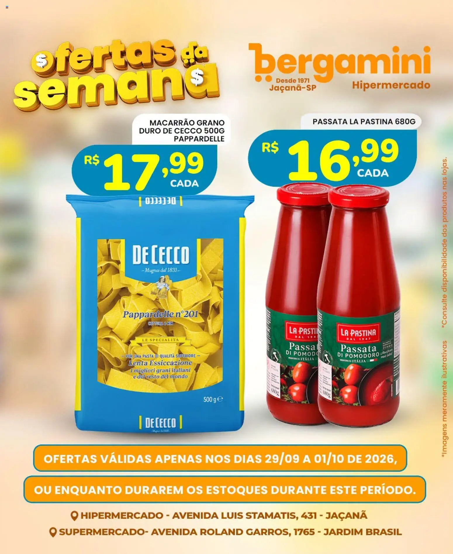 Supermercado Bergamini Folheto - válido de 29/09/2026 | Página: 22 | Produtos: Pasta, Macarrão