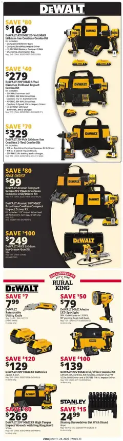 Preview of Rural King weekly ads valid from 11.06.2026 | Page: 2 | Products: Wrench, Hammer, Charger, Gun