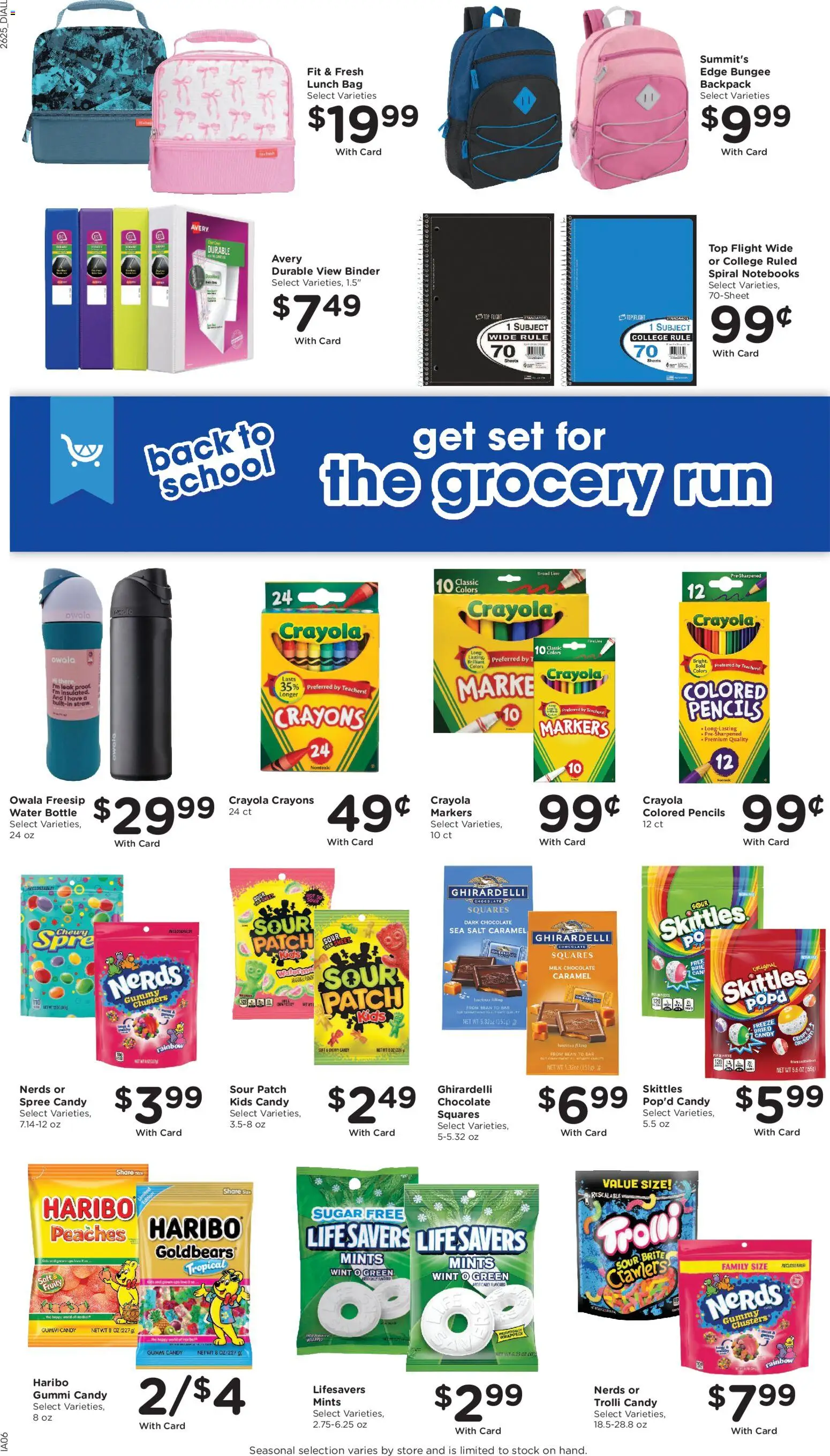 Dillons Weekly Ad - valid from 07/22/2026 | Page: 13 | Products: Peaches, Milk, Chocolate, Backpack