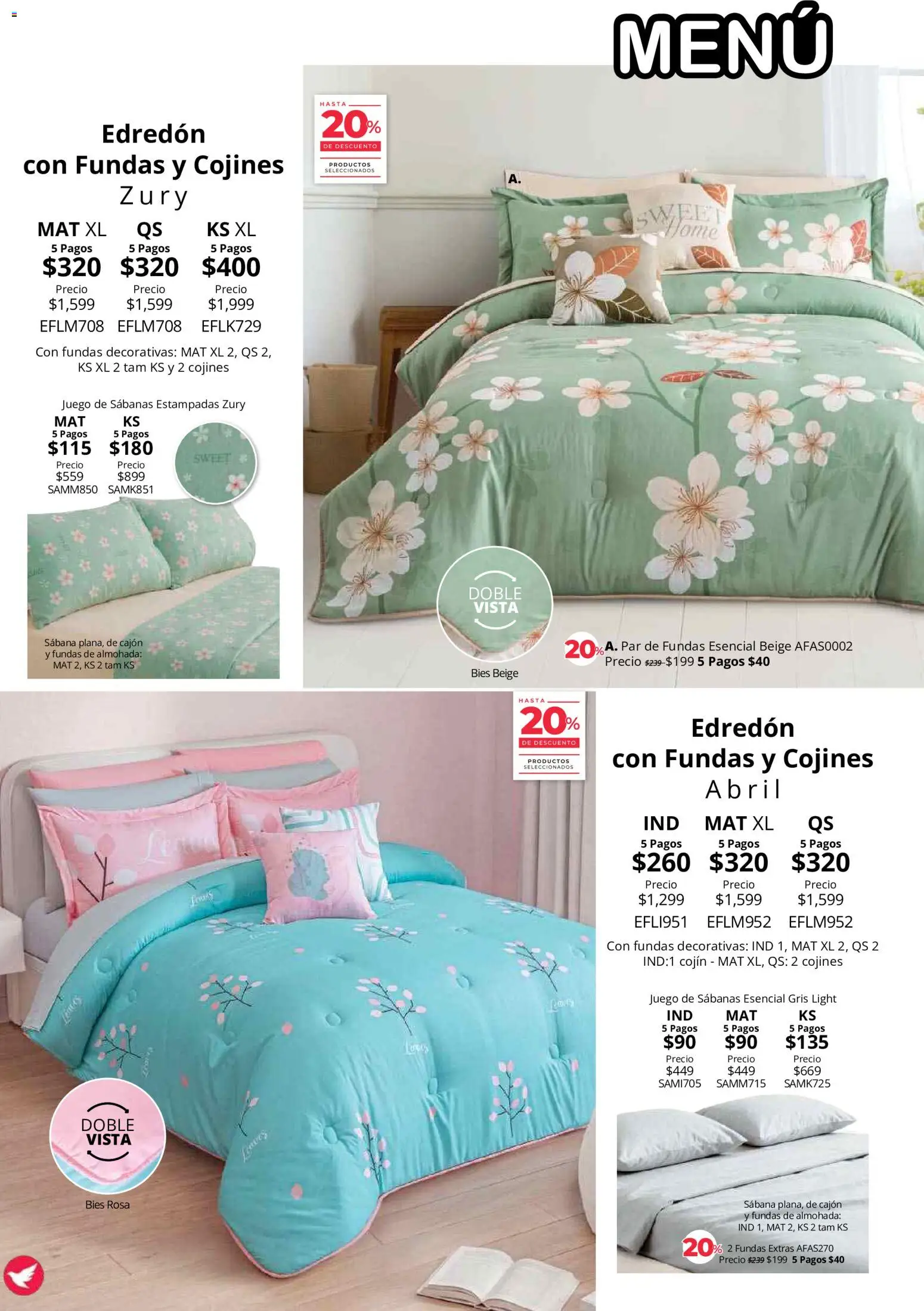 Nuevas ofertas de Colchas Concord válidas en toda la República Mexicana desde el 01/08/2026. ¡Encuentra las mejores ofertas en Colchas Concord catálogo! | Página: 23 | Productos: Juego, Almohada, Sabanas