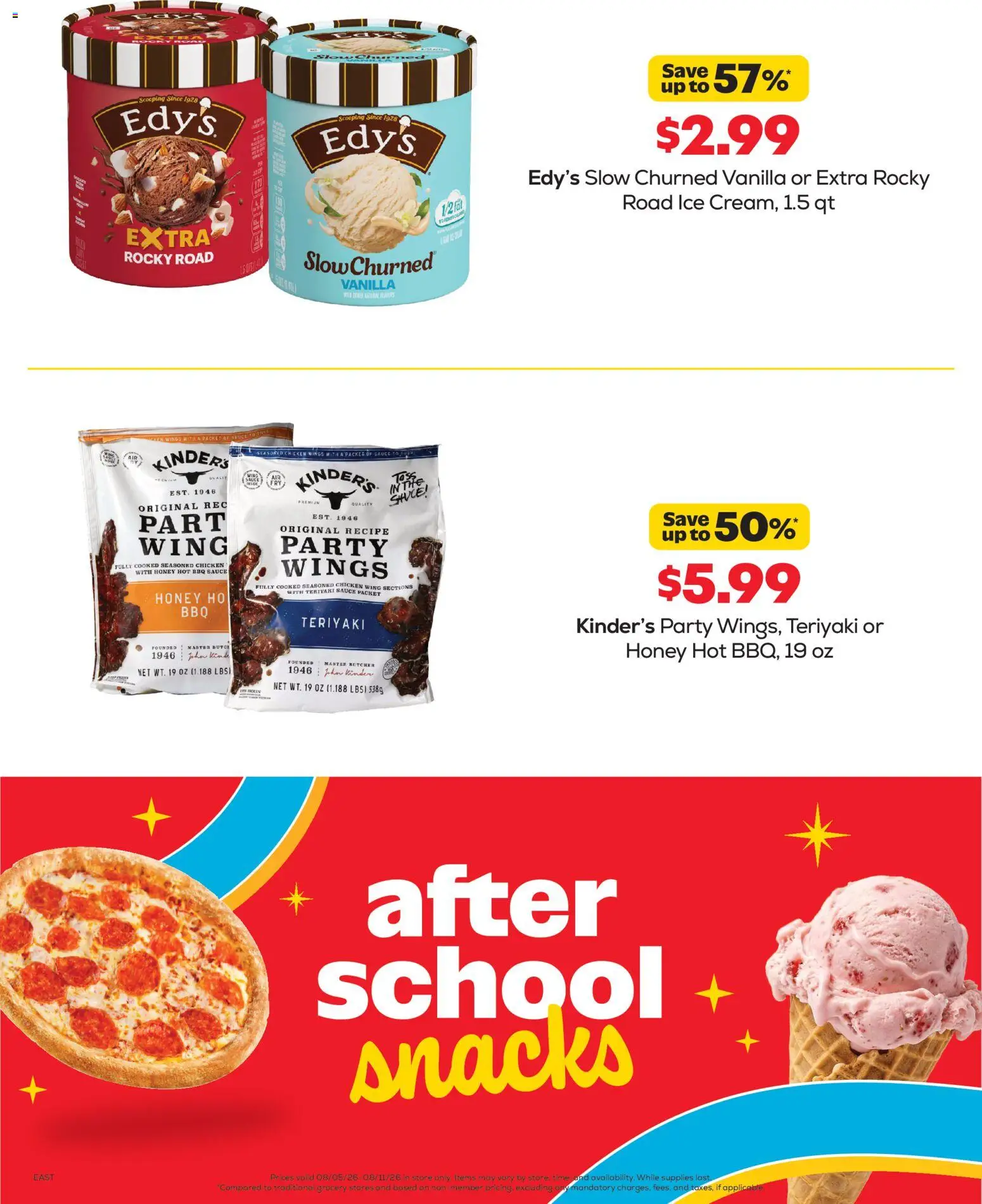 Grocery Outlet Weekly Ad - valid from 08/05/2026 | Page: 4 | Products: Honey, Chicken wings, Snacks, Vanilla