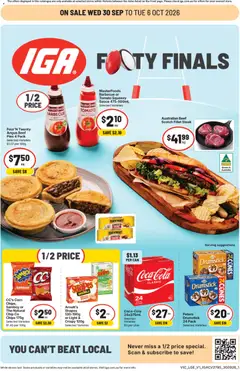 Preview of IGA catalogue - valid from 30/09/2026