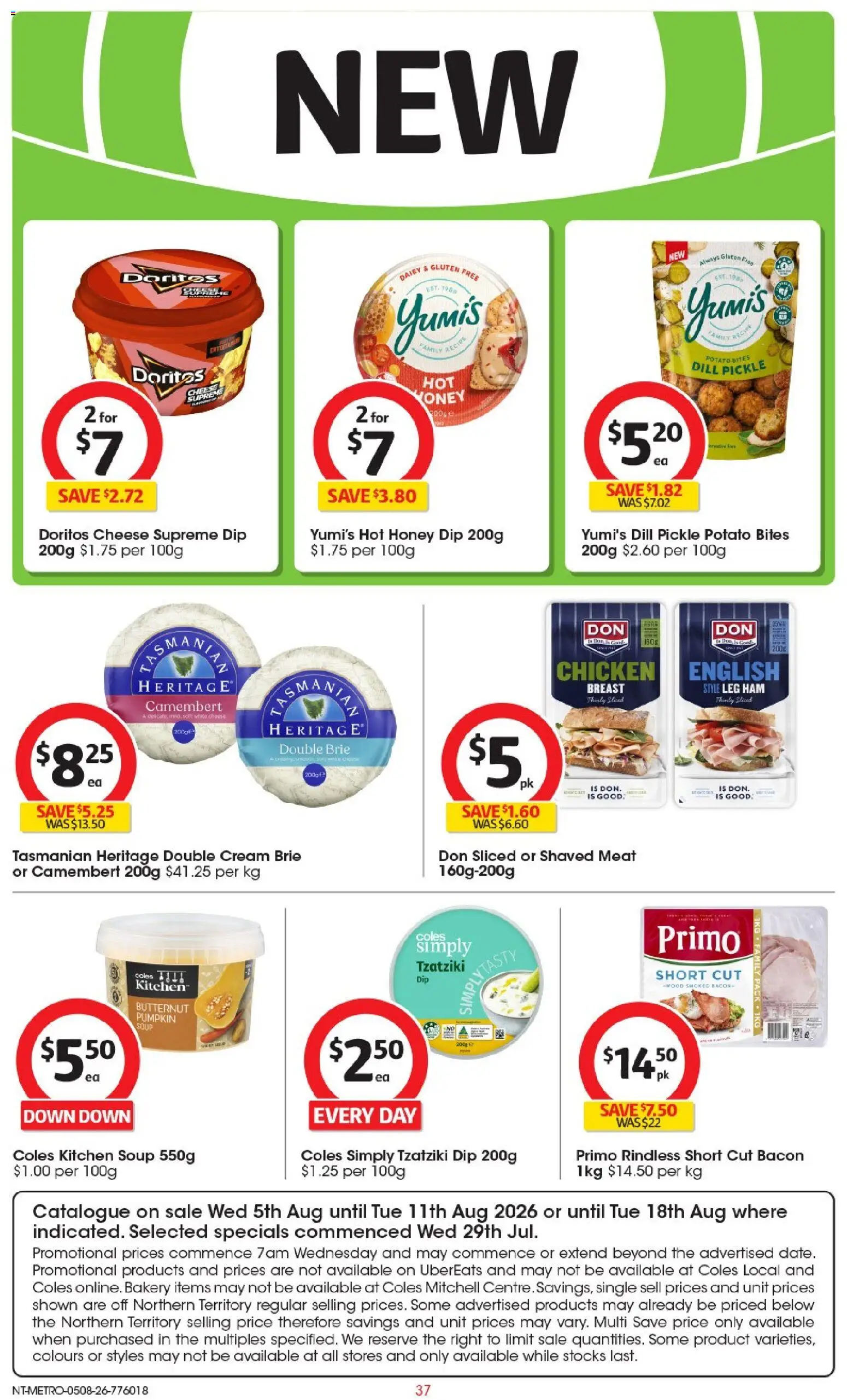 Coles catalogue - valid from 05/08/2026 | Page: 37 | Products: Dairy, Cream, Soup, Pumpkin