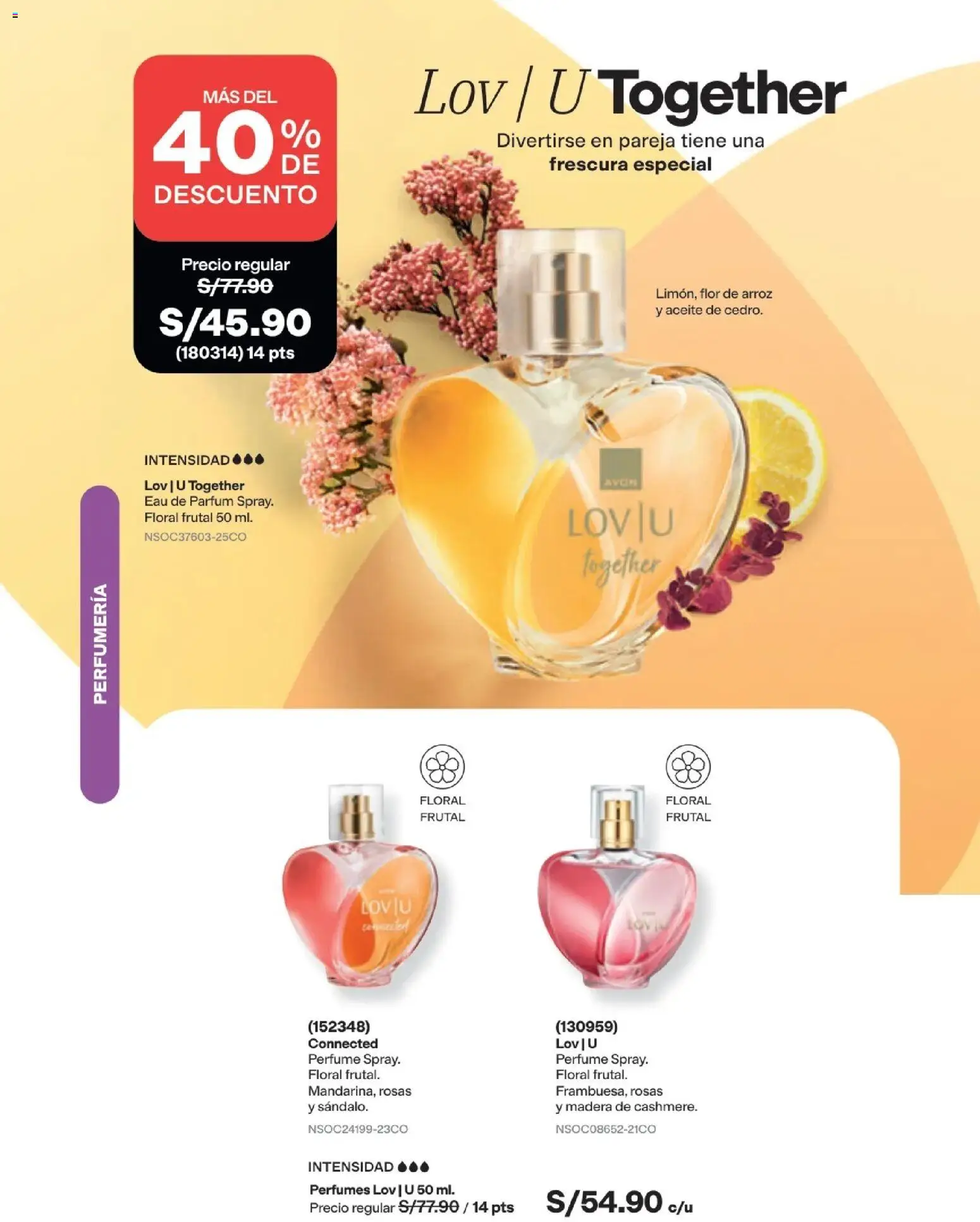 Catálogo Avon válido desde 15/09/2026 | Página: 61 | Productos: Perfumes, Aceite, Arroz, Perfume