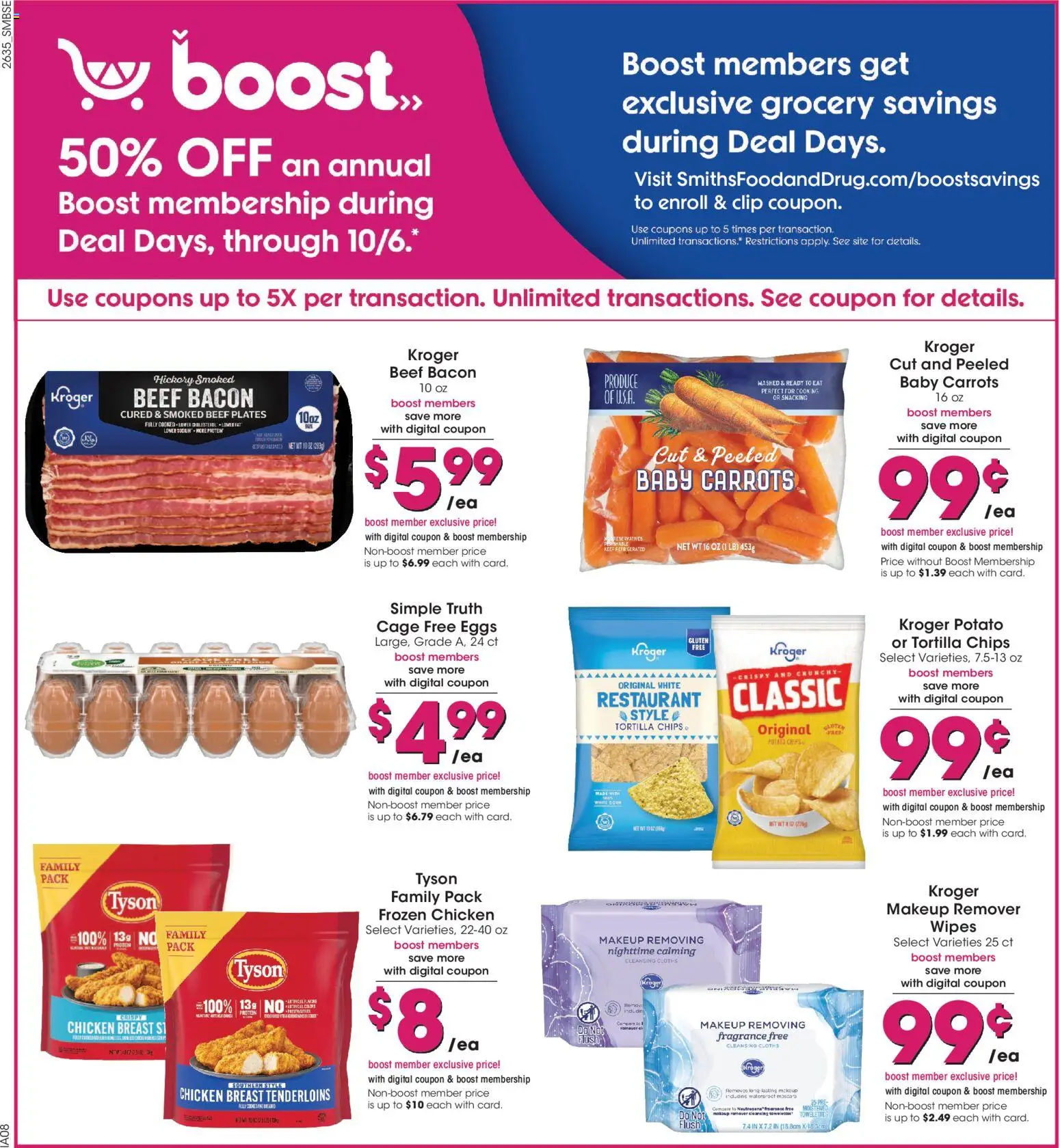 Smith's Weekly Ad - valid from 09/30/2026 | Page: 11 | Products: Makeup Remover, Eggs, Beef, Tortilla chips