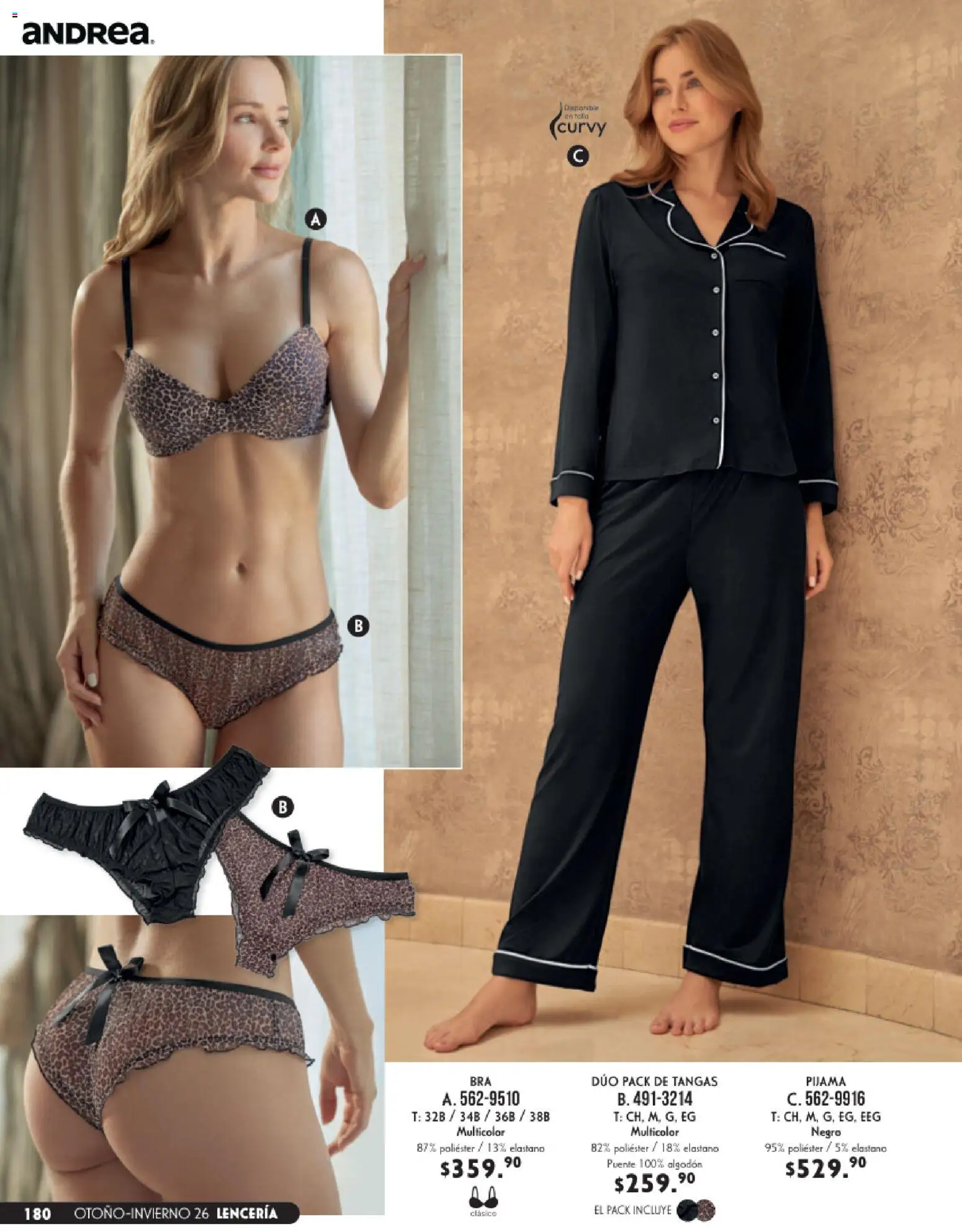 Nuevas ofertas de Andrea válidas en toda la República Mexicana desde el 23/08/2026. ¡Encuentra las mejores ofertas en Andrea catálogo Lencería & vestir interior! | Página: 40 | Productos: Pijama, Algodón, Lenceria