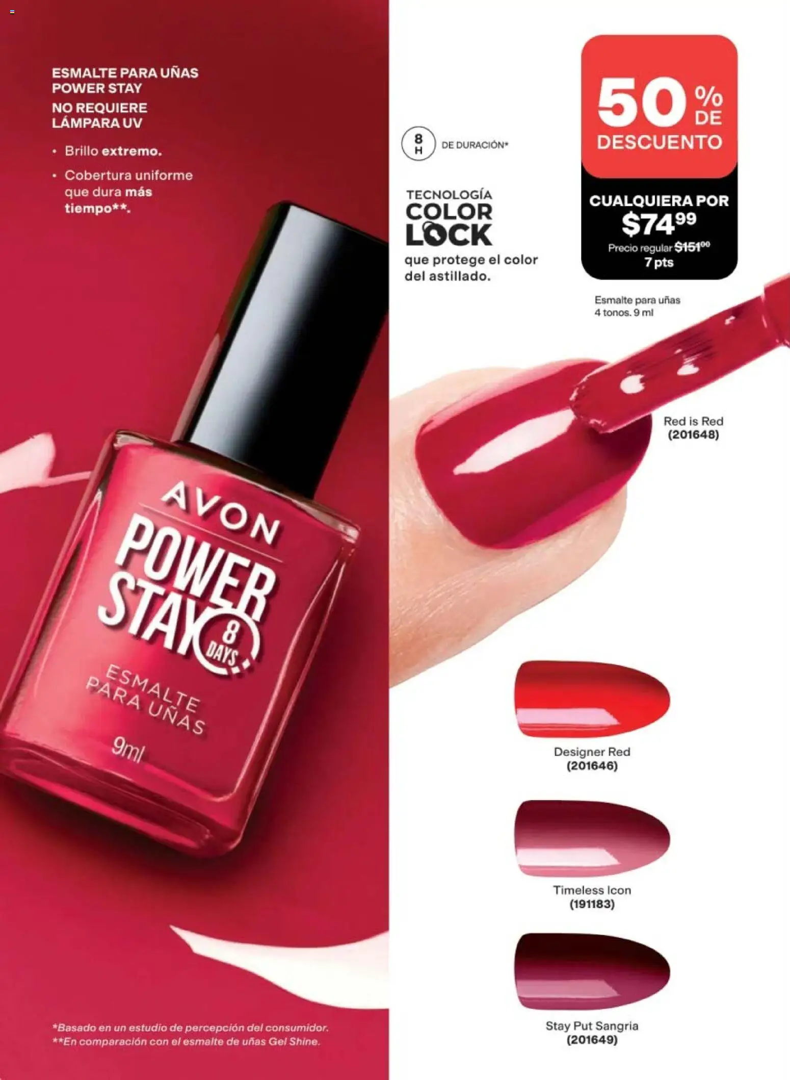 Nuevas ofertas de AVON válidas en toda la República Mexicana desde el 24.04.2026. ¡Encuentra las mejores ofertas en AVON campaña 7 2026! | Página: 14 | Productos: Brillo, Lámpara, Esmalte de uñas