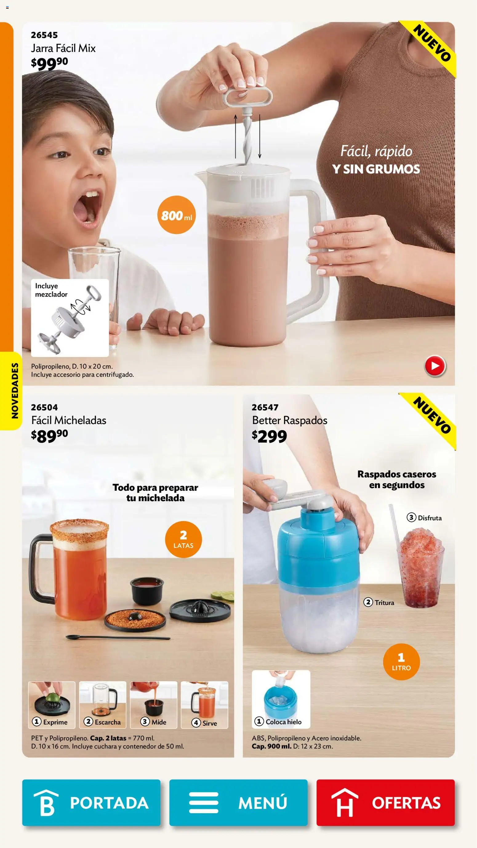 Nuevas ofertas de Betterware válidas en toda la República Mexicana desde el 03/08/2026. ¡Encuentra las mejores ofertas en Betterware campaña 8 2026! | Página: 18 | Productos: Contenedor, Mezclador, Cuchara, Jarra