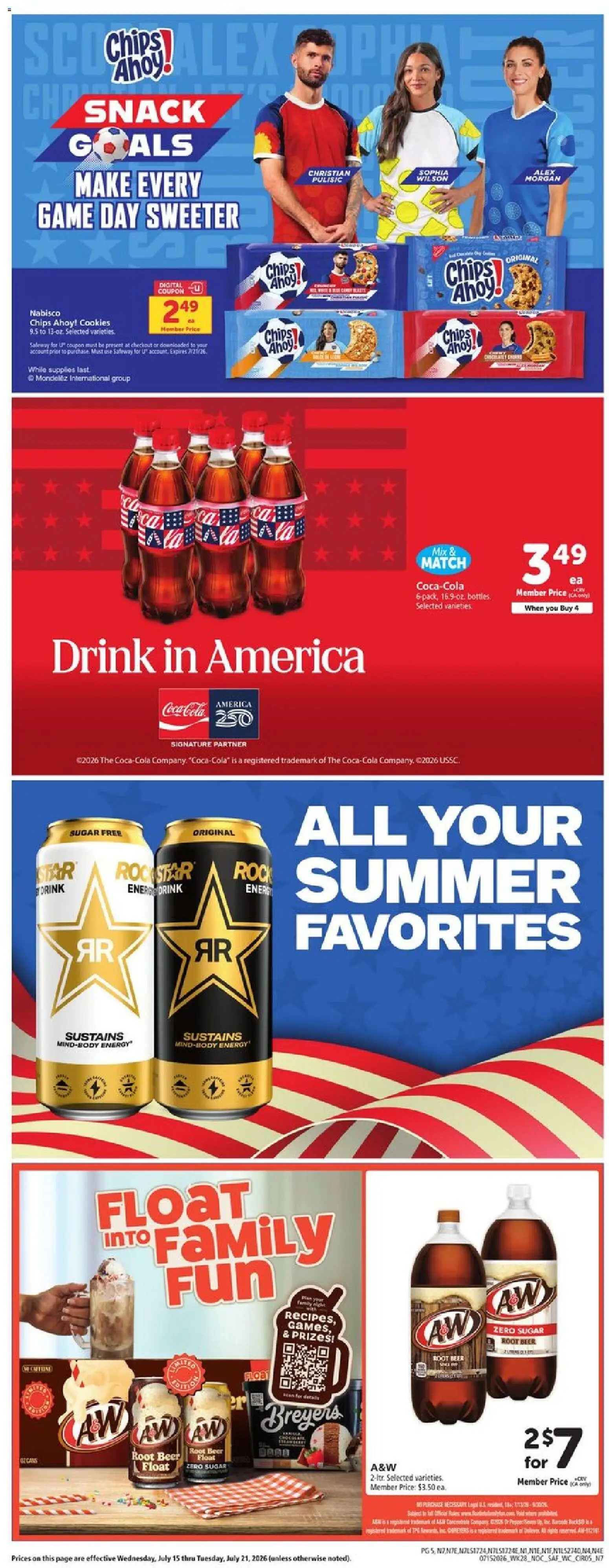 Safeway Weekly Ad - valid from 07/15/2026 | Page: 5 | Products: Beer, Chips, Cookies, Game