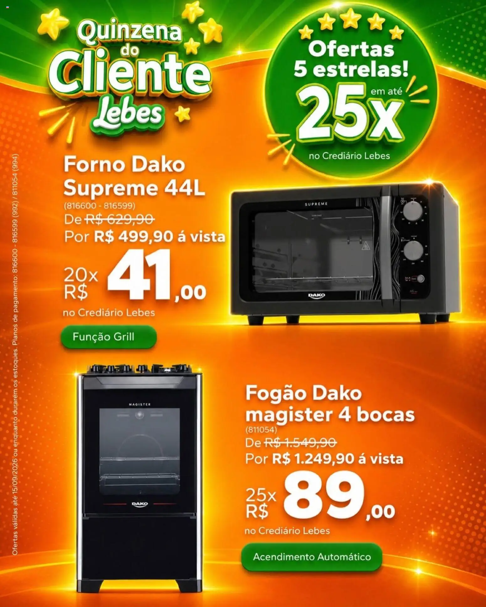 Lebes Folheto - válido de 02/09/2026 | Página: 4 | Produtos: Forno, Fogão, Grill