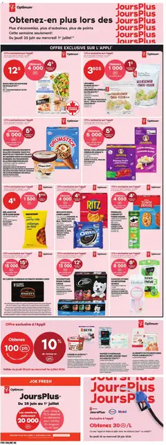 Preview of Provigo weekly flyer / circulaire from shop Provigo valid from Jun 25, 2026 | Page: 7 | Products: Chips, Cookies, PC, Chicken