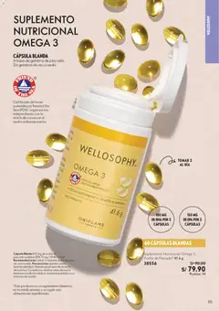 Vista previa de folleto Oriflame catálogo - Campaña 11 de la Oriflame válido desde 01/08/2026 | Página: 85 | Productos: Aceite, Cápsula, Omega, Omega 3