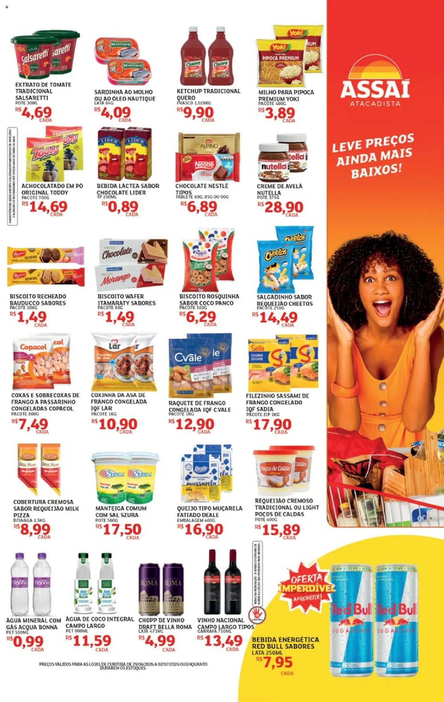 Assaí Atacadista Folheto - válido de 29/06/2026 | Página: 3 | Produtos: Pó, Vinho, Sardinha, Requeijão