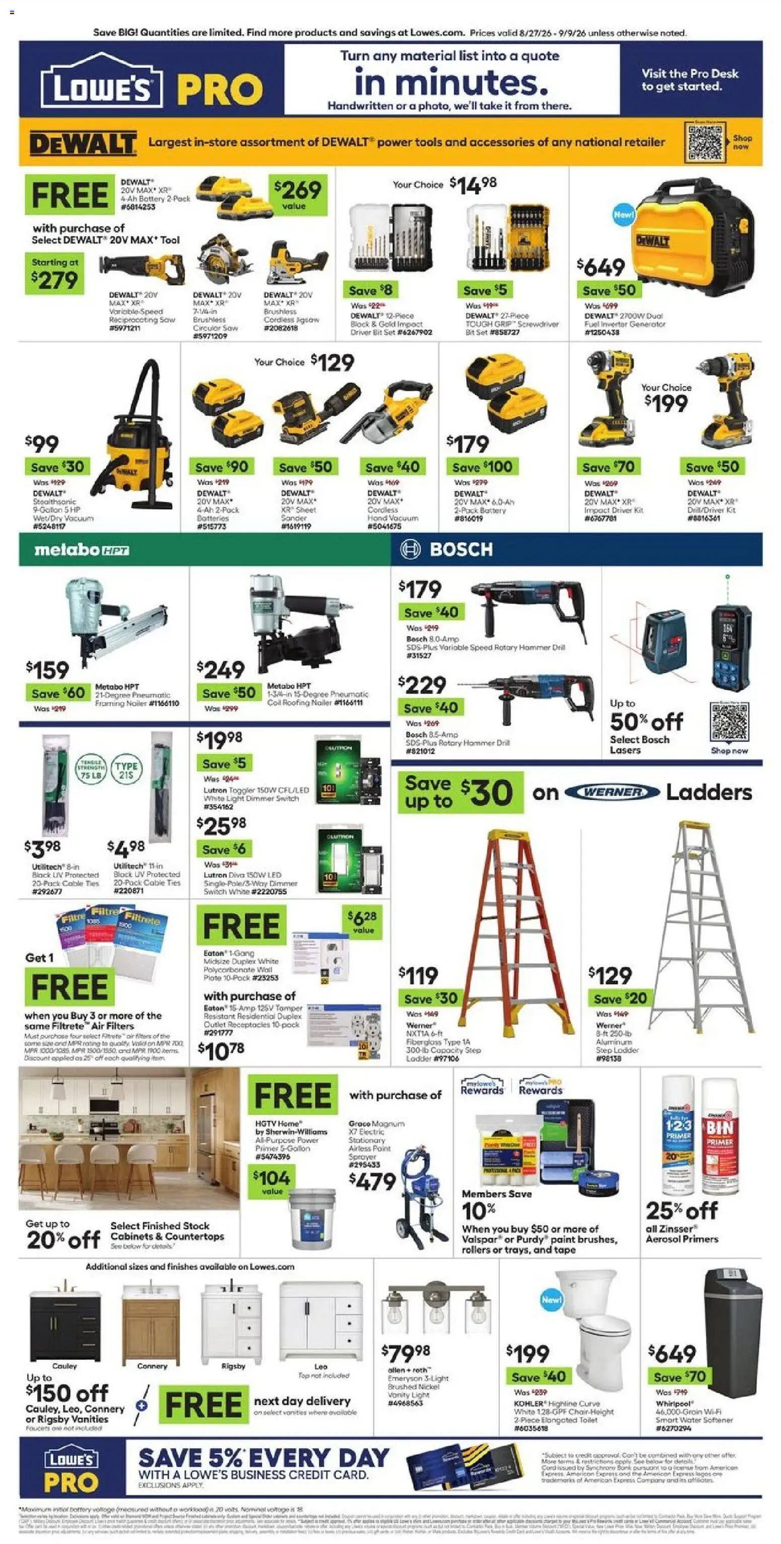 Lowe's Weekly Ad - valid from 08/27/2026 | Page: 4 | Products: Ladder, Screwdriver, Sheet, Magnum