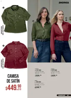 Vista previa de Andrea catálogo Vestir, nuevo folleto de la tienda, válido en México a partir del 23/08/2026 | Página: 87 | Productos: Vino tinto, Camisa, Vino