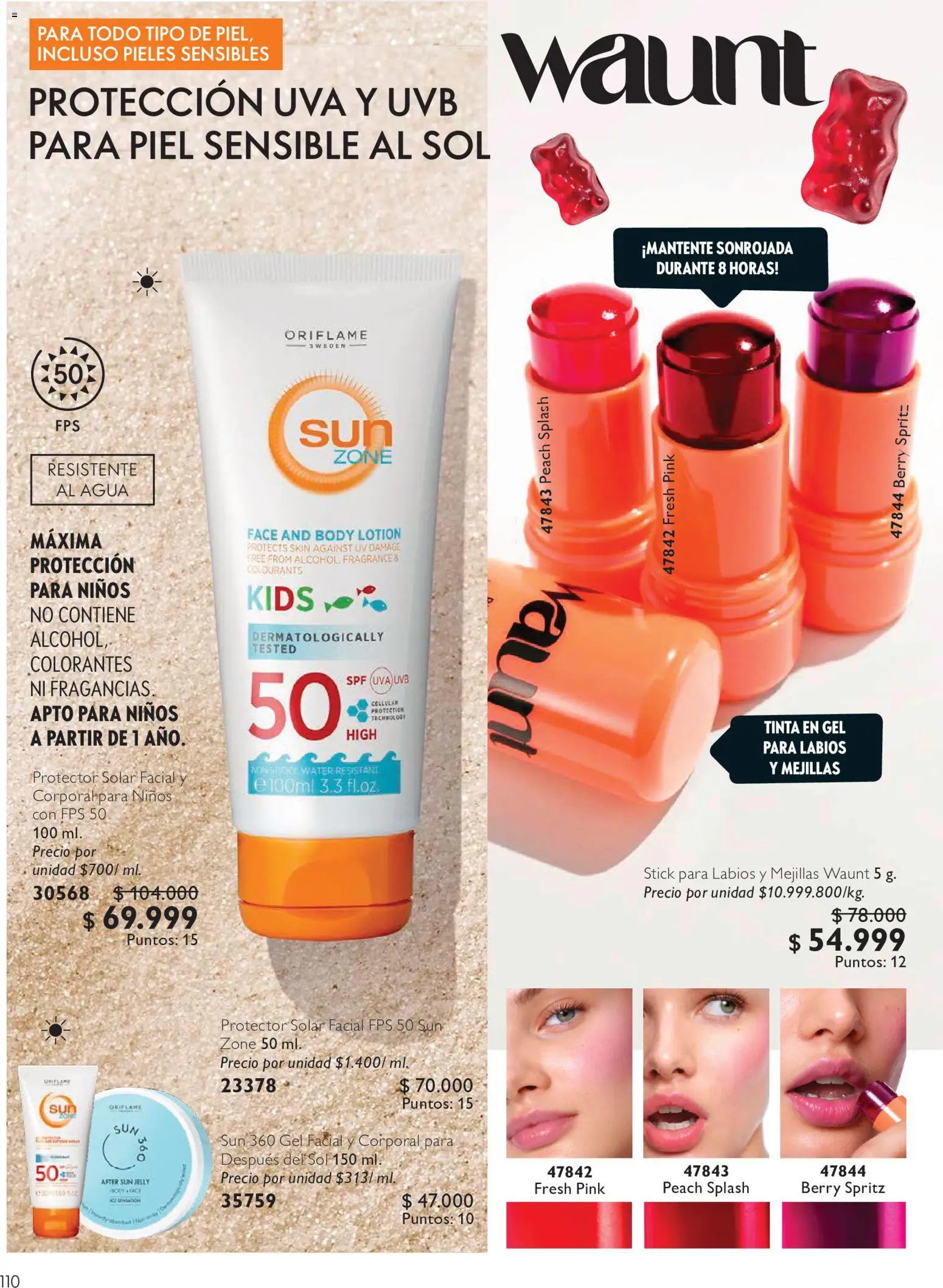 Oriflame revista - valida desde el 01/08/2026 | Página: 110 | Productos: Agua, Body, Uva, Protector solar