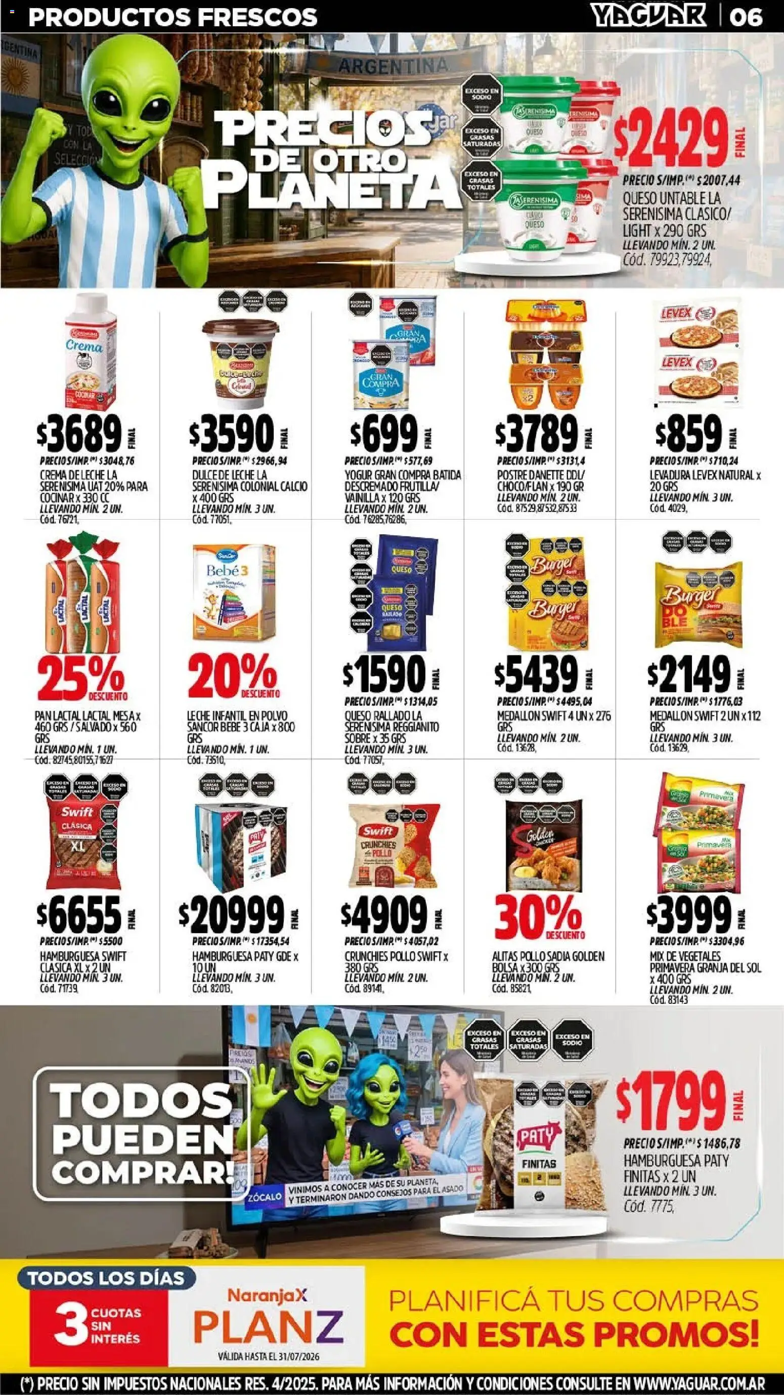 Yaguar - Oferta Semanal Trelew │ válido desde el 06/07/2026 | Página: 9 | Productos: Zocalo, Caja, Polvo, Queso