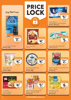 Preview of Foodworks catalogue - valid from 15/07/2026 | Page: 24 | Products: Cheese, Yoghurt, Chicken, Dog food