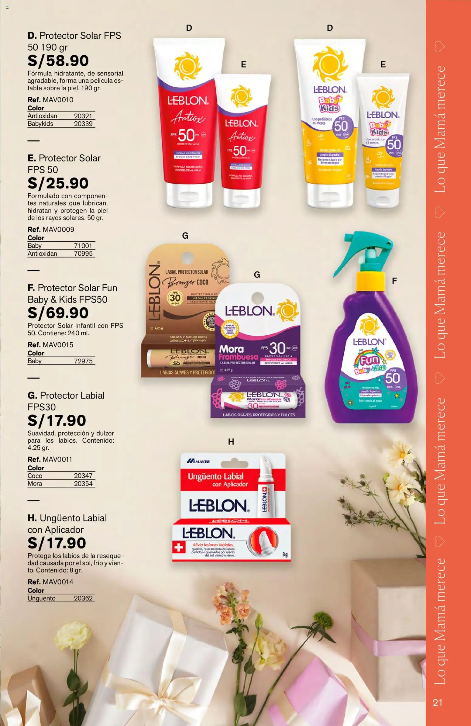 Catálogo Leonisa válido desde 27.04.2026 | Página: 21 | Productos: Protector solar