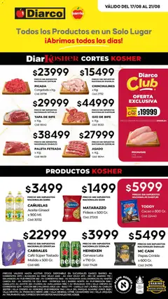 Vista previa Diarco - Ofertas Kosher válido desde el 17/08/2026