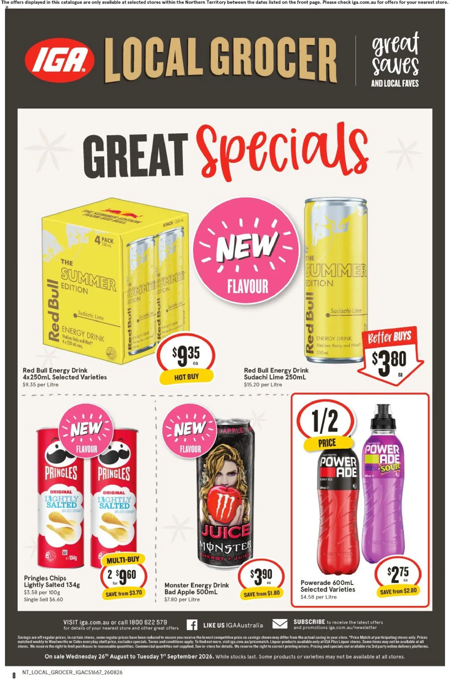IGA catalogue - valid from 26/08/2026 | Page: 8 | Products: Fish, Cream, Ice, Spread